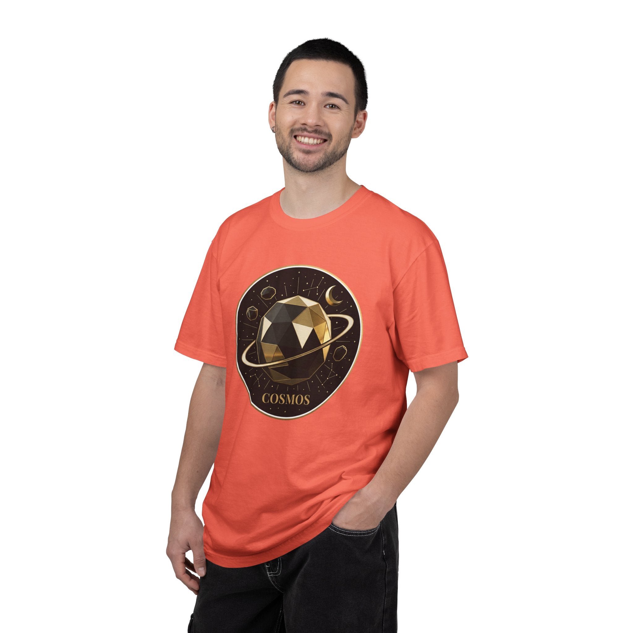 PRB Cosmos Geometric Planet T-Shirt by Power Runs Black