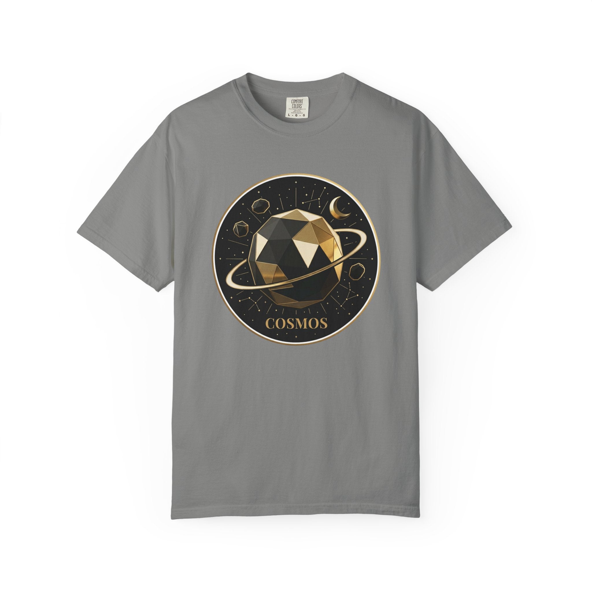 PRB Cosmos Geometric Planet T-Shirt by Power Runs Black