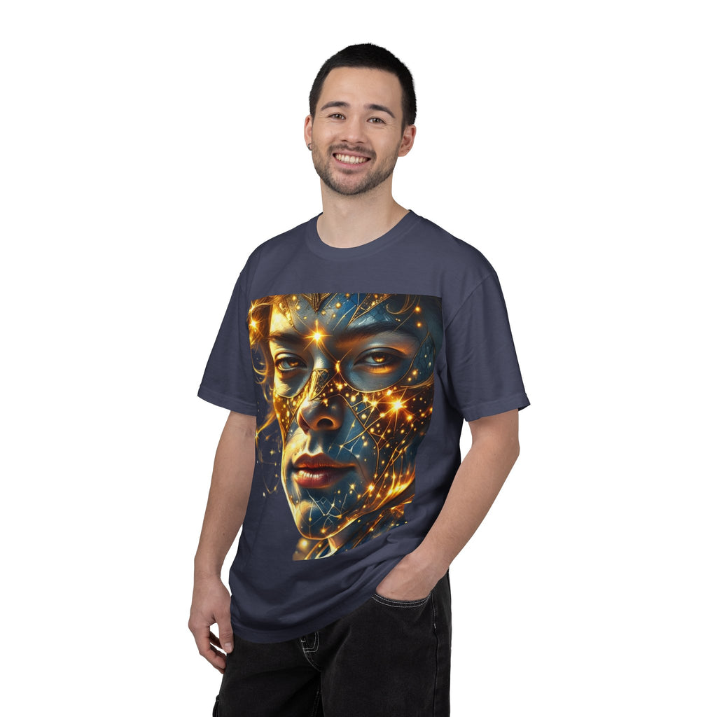 PRB Celestial Glow Unisex Graphic T-Shirt | Luminous Portrait Tee by Power Runs Black