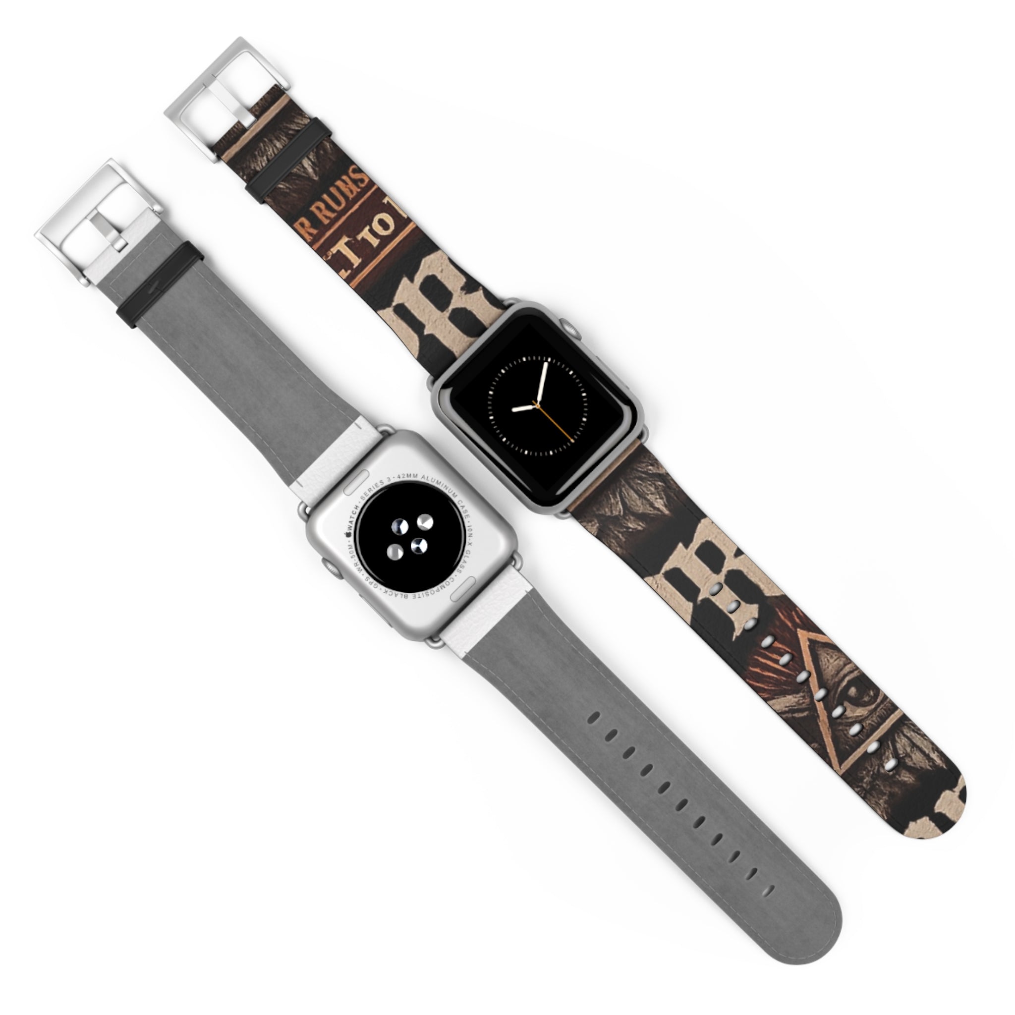 Mystic All-Seeing Eye Apple Watch Band — Vintage Occult Faux Leather Strap by Printify