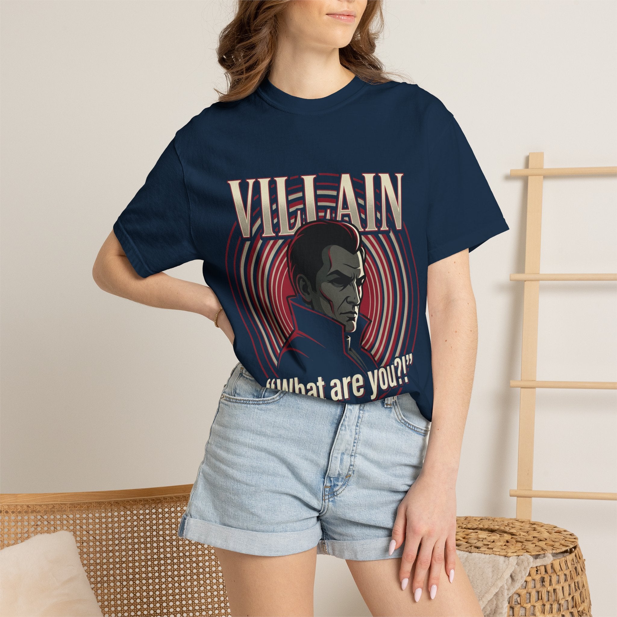 Power Runs Black Villain Portrait T-Shirt — "What Are You?" Graphic Tee by Power Runs Black