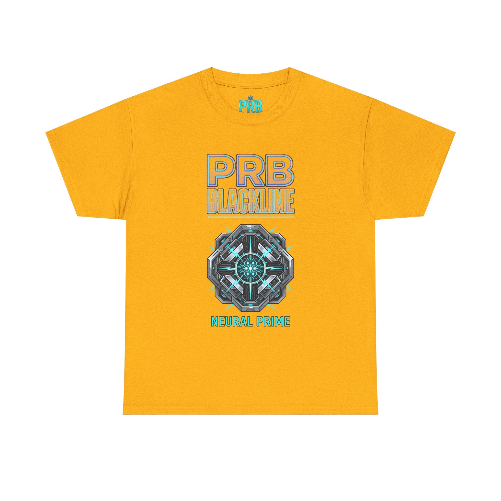 PRB Blackline Neural Prime Tech Tee — Futuristic Sci‑Fi Circuit Graphic T-Shirt by Printify