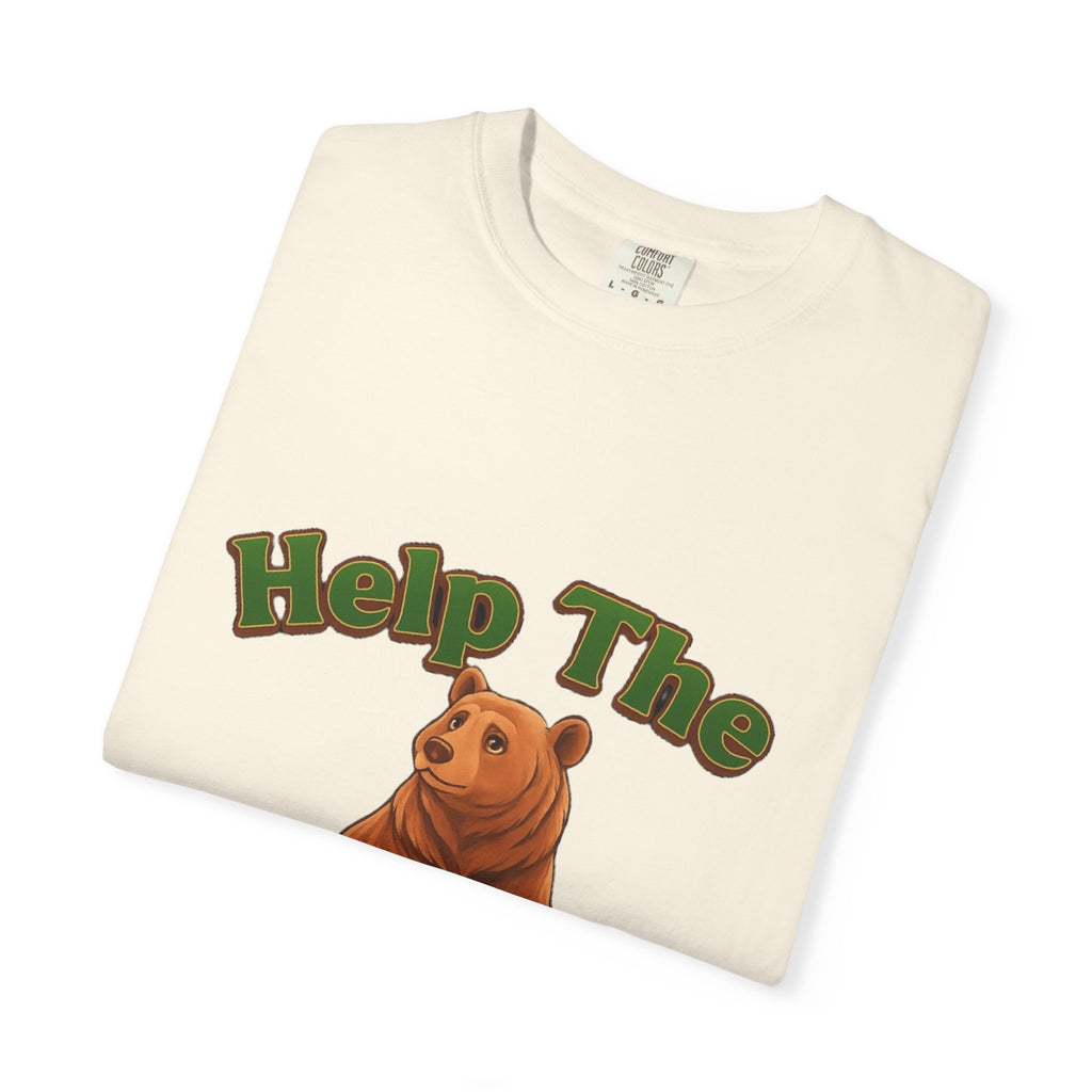 PRB "Don't Help me Help The Bear" T-shirt Bear Illustration by Power Runs Black