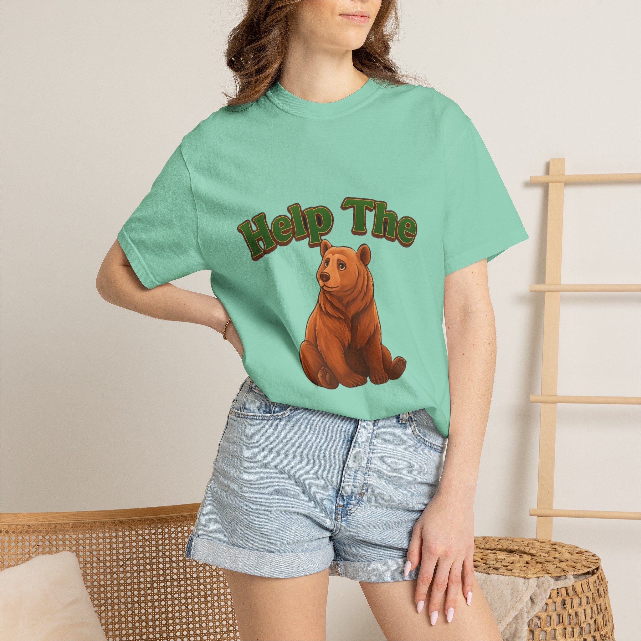 PRB "Don't Help me Help The Bear" T-shirt Bear Illustration by Power Runs Black
