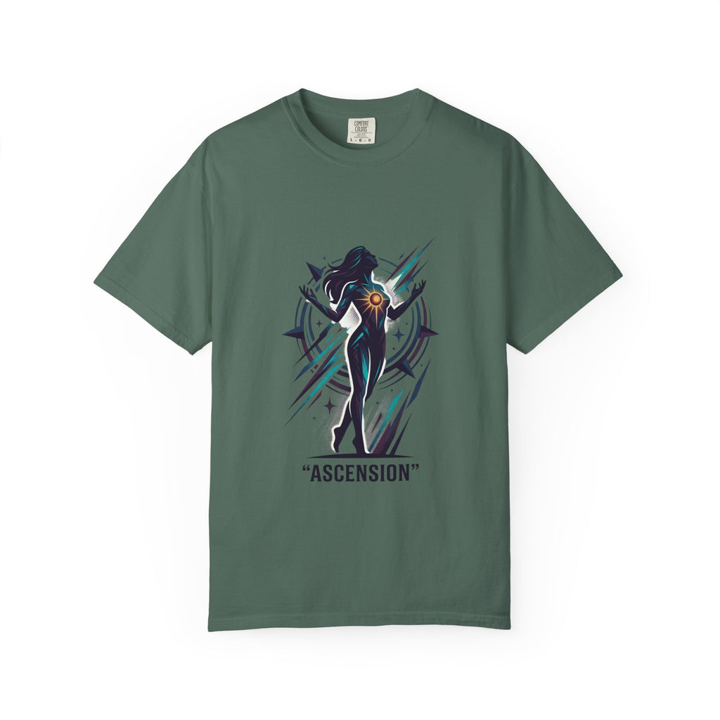 Power Runs Black PRB Ascension Graphic T-Shirt — Cosmic Silhouette Tee by Printify