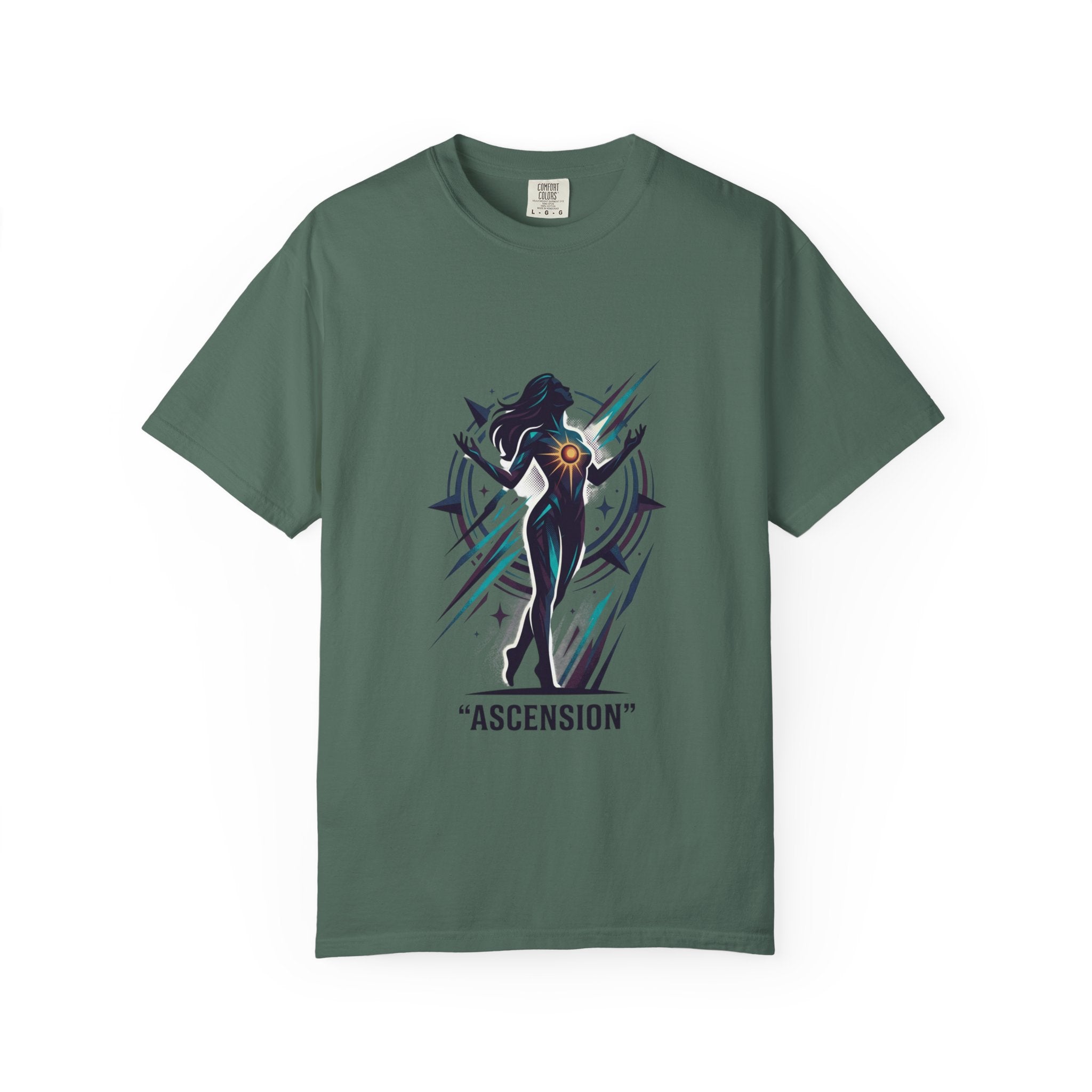 Power Runs Black PRB Ascension Graphic T-Shirt — Cosmic Silhouette Tee by Printify