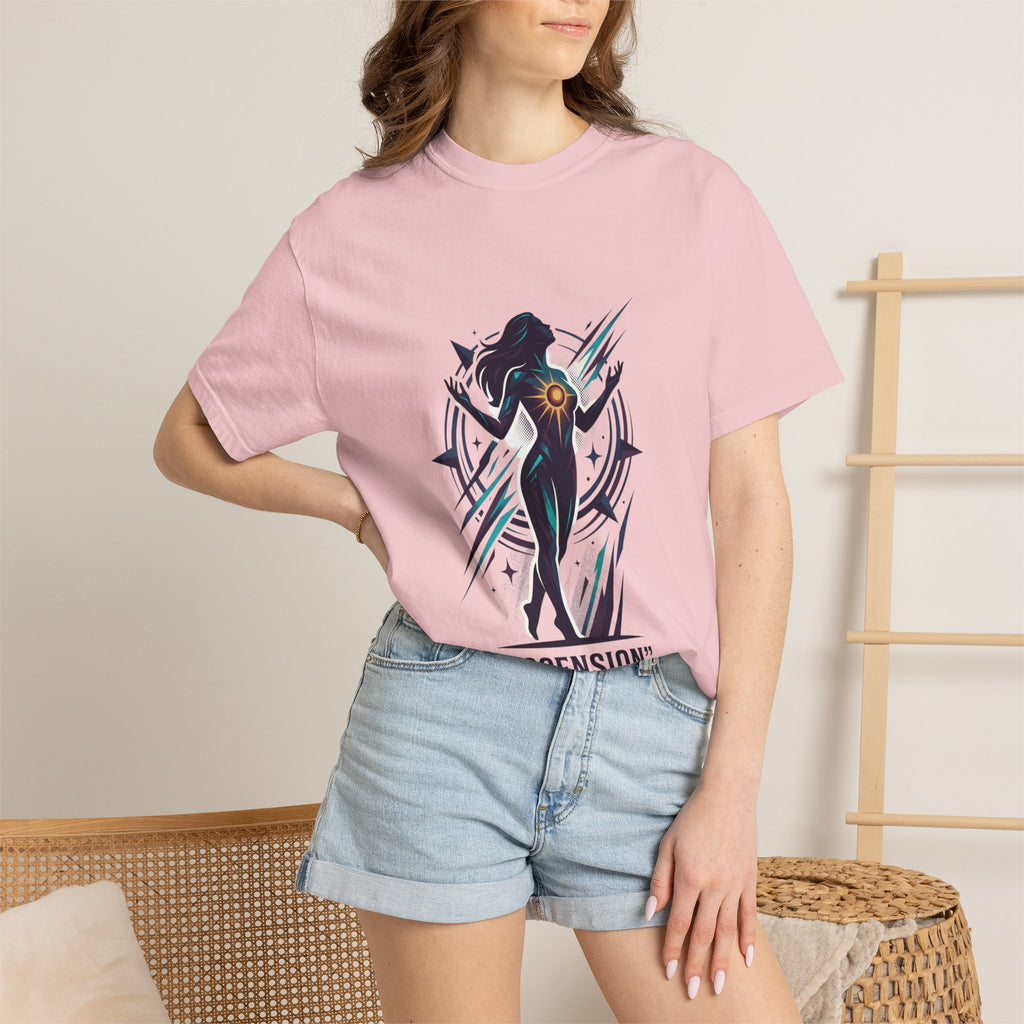 Power Runs Black PRB Ascension Graphic T-Shirt — Cosmic Silhouette Tee by Printify