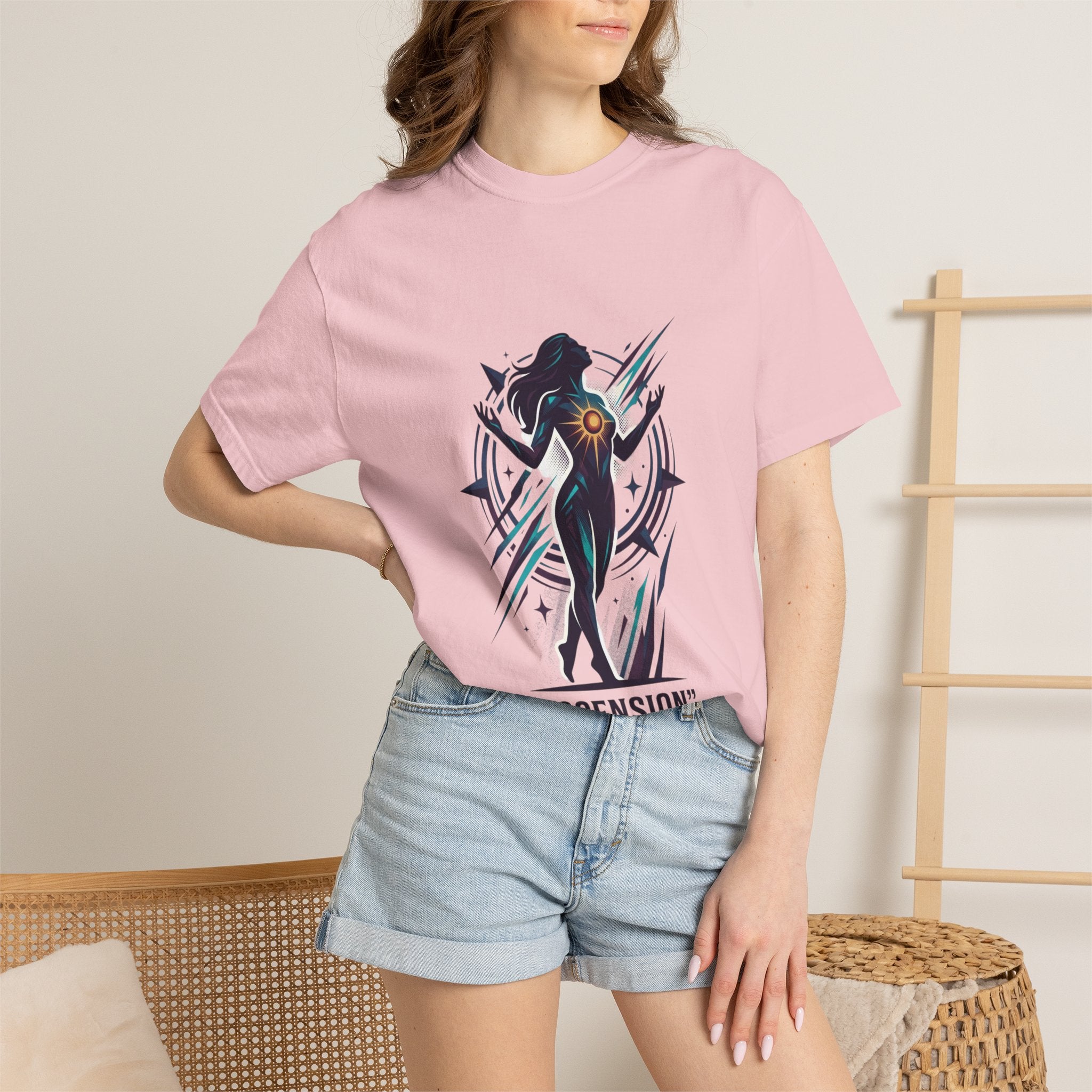 Power Runs Black PRB Ascension Graphic T-Shirt — Cosmic Silhouette Tee by Printify