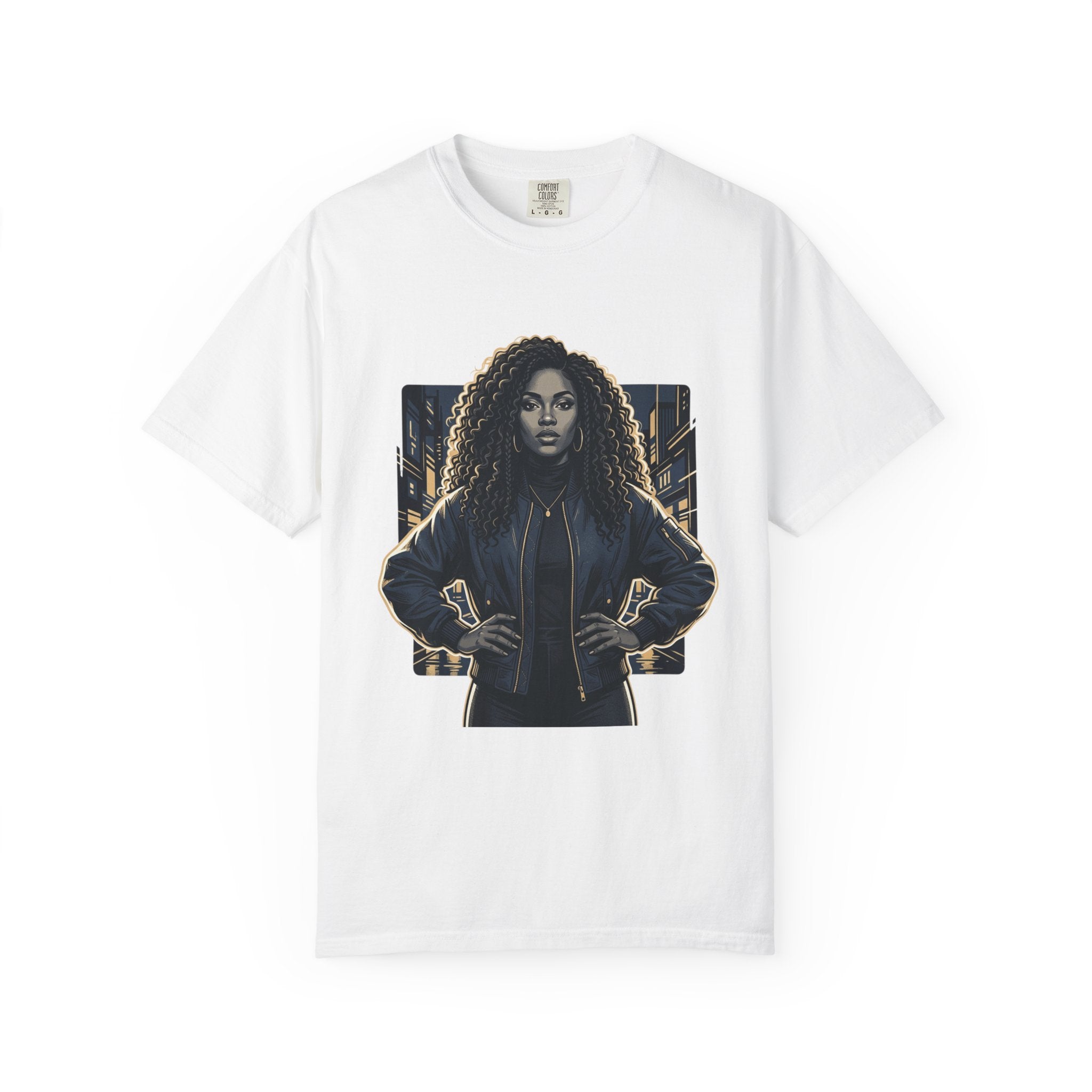 Pretty Rich Bitch The Collection by PRB T-Shirt — Bold Graphic Tee with Empowered Woman Portrait by Power Runs Black