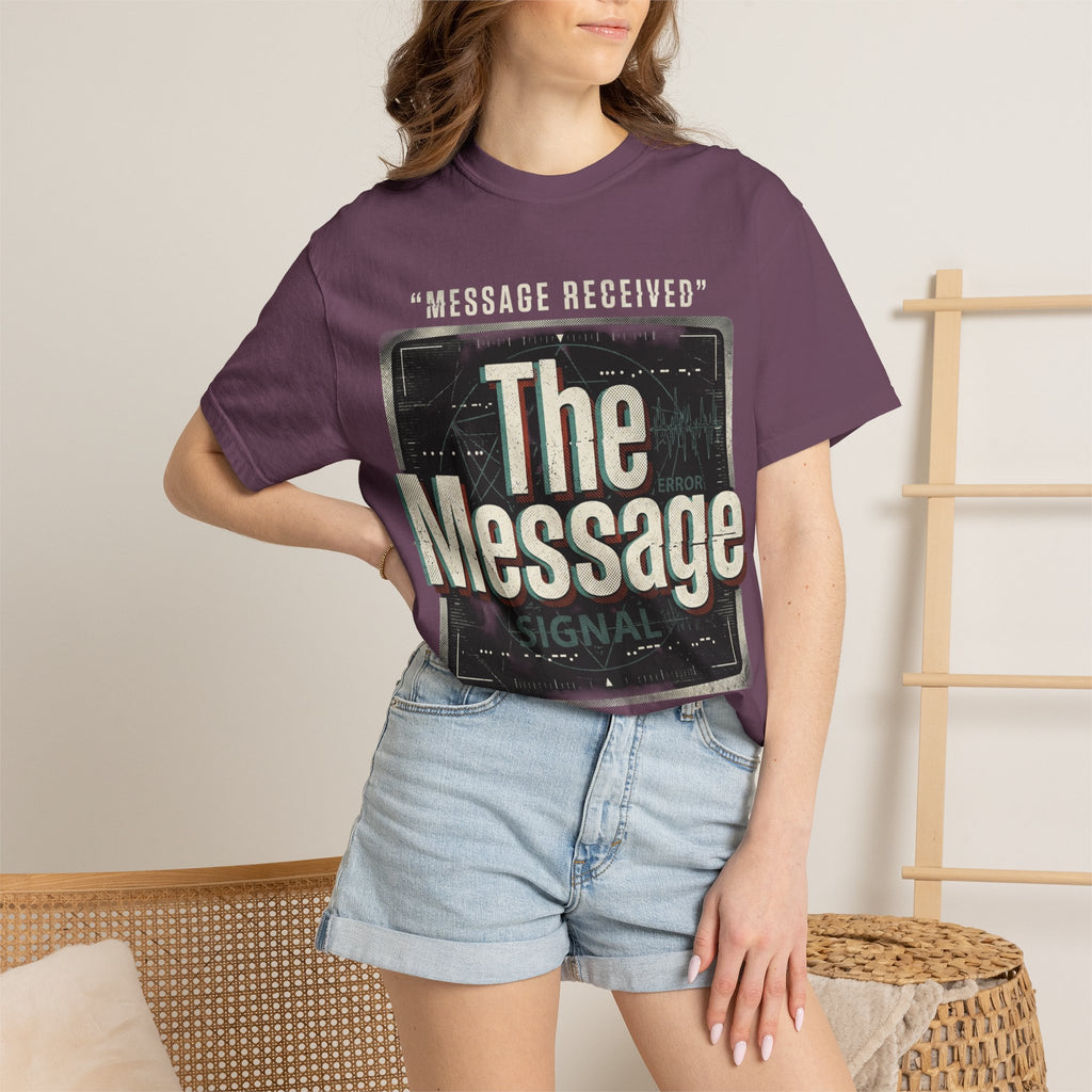 Power Runs Black PRB The Message Signal T-Shirt — Retro Graphic Tee with 'Message Received' Design by Power Runs Black