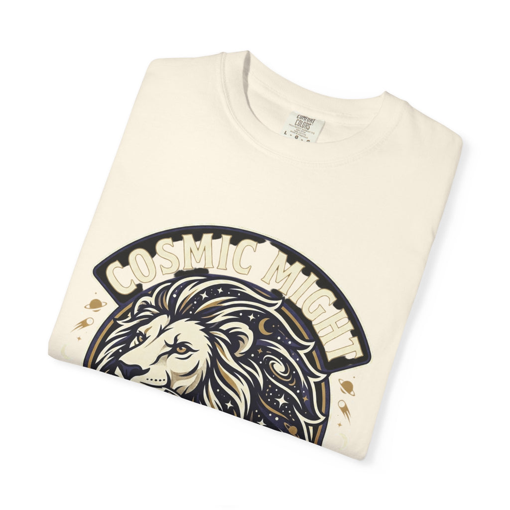PRB Starforged Flex Cosmic Might Unleashed Lion Graphic T-Shirt — "Unleashed" Inspirational Lion Tee by Power Runs Black