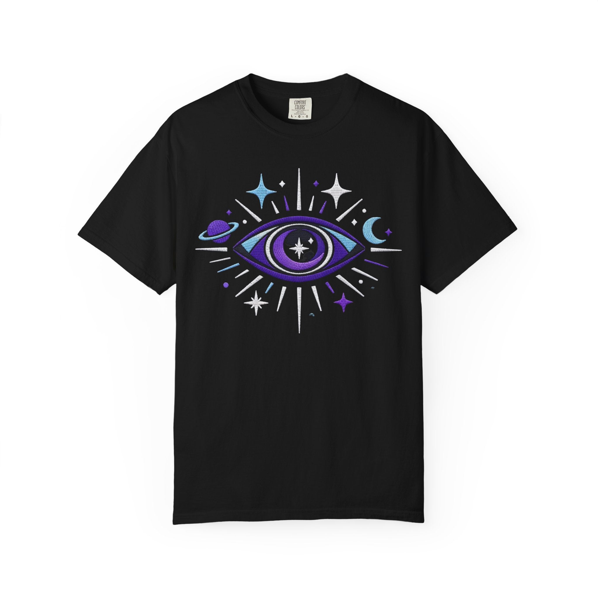 PRB Mystic All-Seeing Eye T-shirt | Cosmic Moon and Stars by Power Runs Black