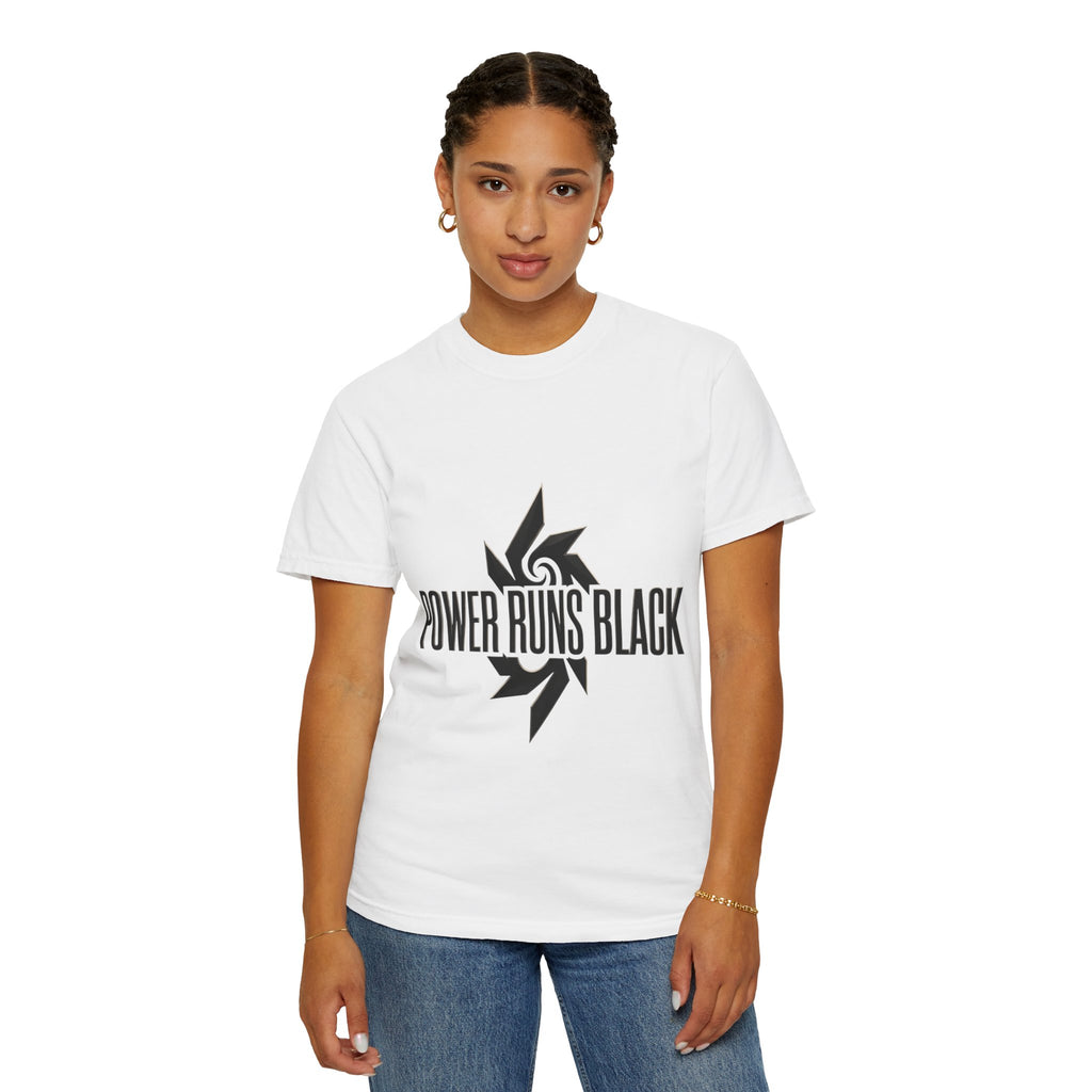 Power Runs Black PRB "Wear The Code" Mystic Shield T-Shirt — Geometric Sigil Graphic Tee by Printify
