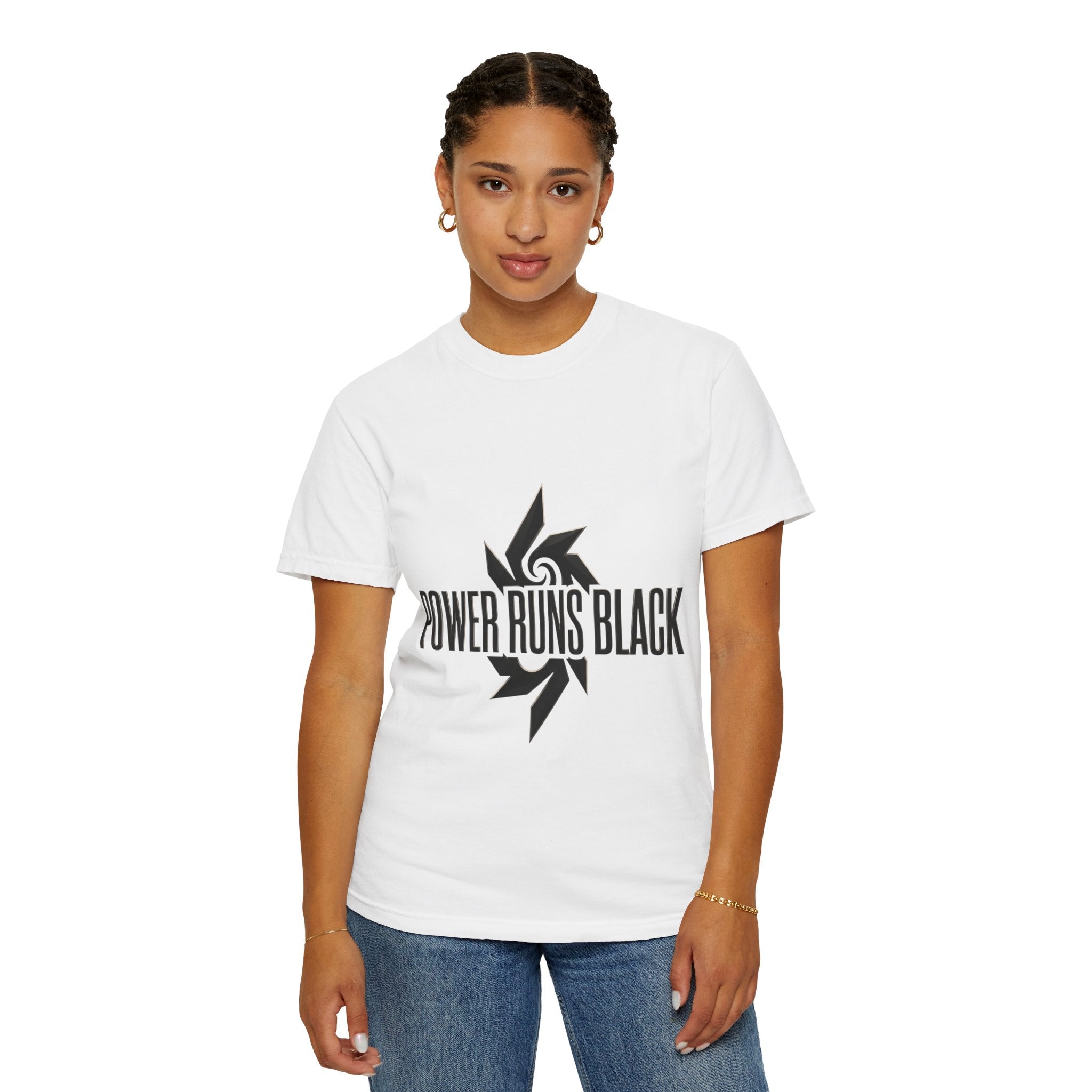Power Runs Black PRB "Wear The Code" Mystic Shield T-Shirt — Geometric Sigil Graphic Tee by Printify