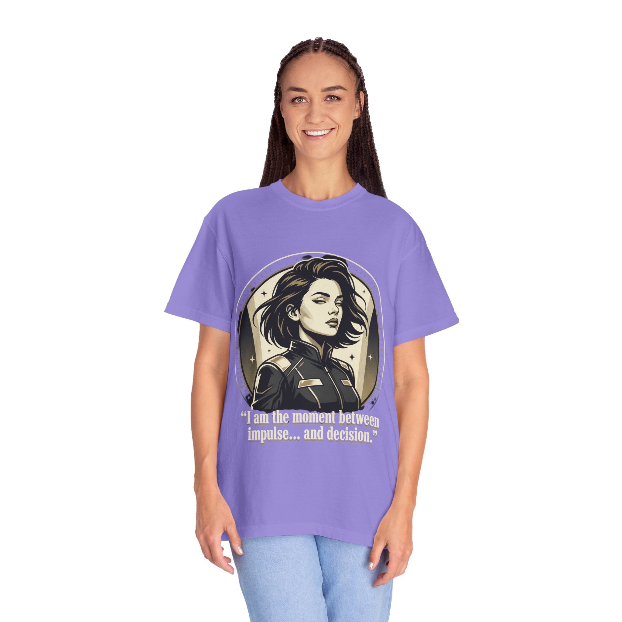 Power Runs Black Retro Space Captain Portrait T-Shirt — 'Fearless Commander' Graphic Tee by Power Runs Black