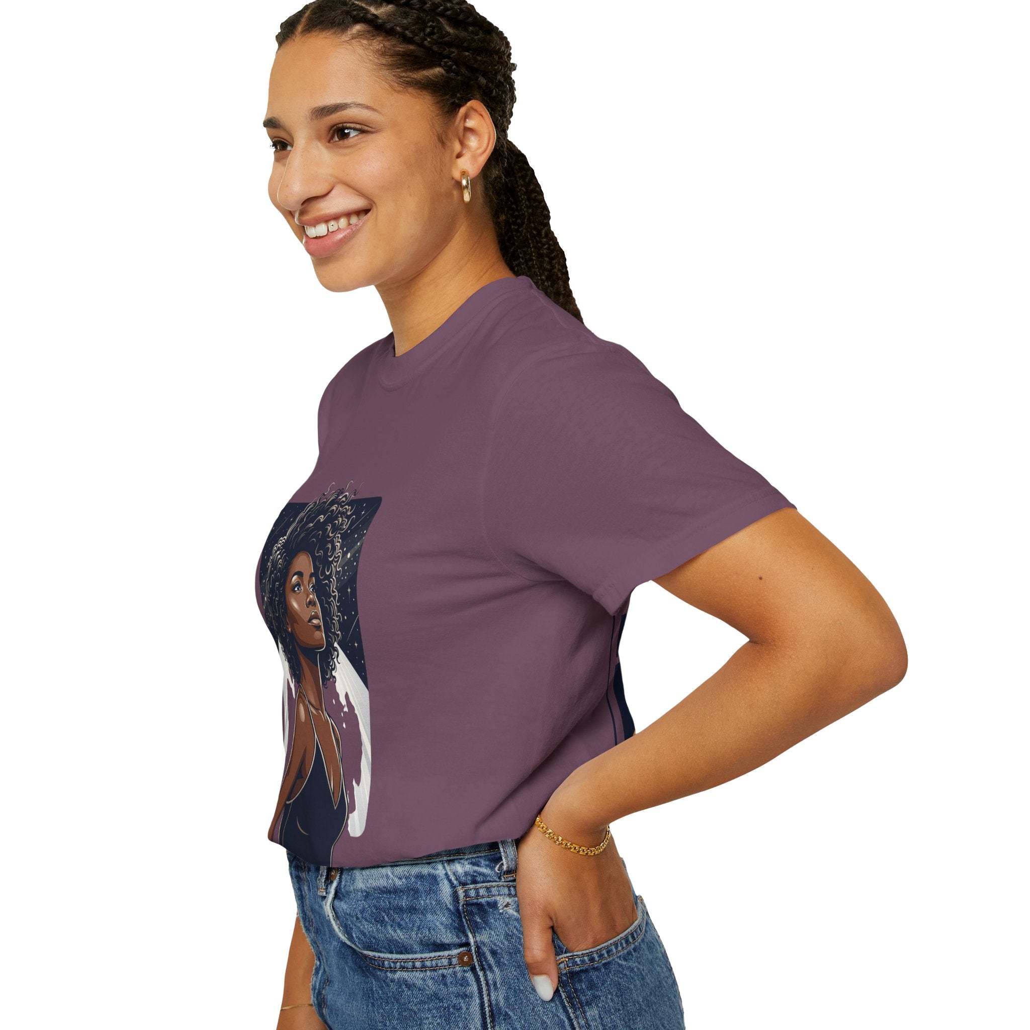 Pretty Rich Bitch The Collection by PRB T-Shirt — Afro Woman Graphic Tee by Power Runs Black