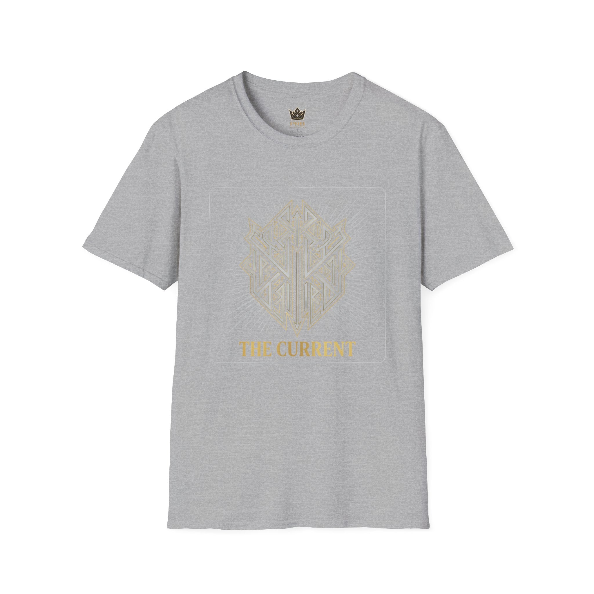 Power Runs Black PRB The Current Geometric Logo T-Shirt by Power Runs Black
