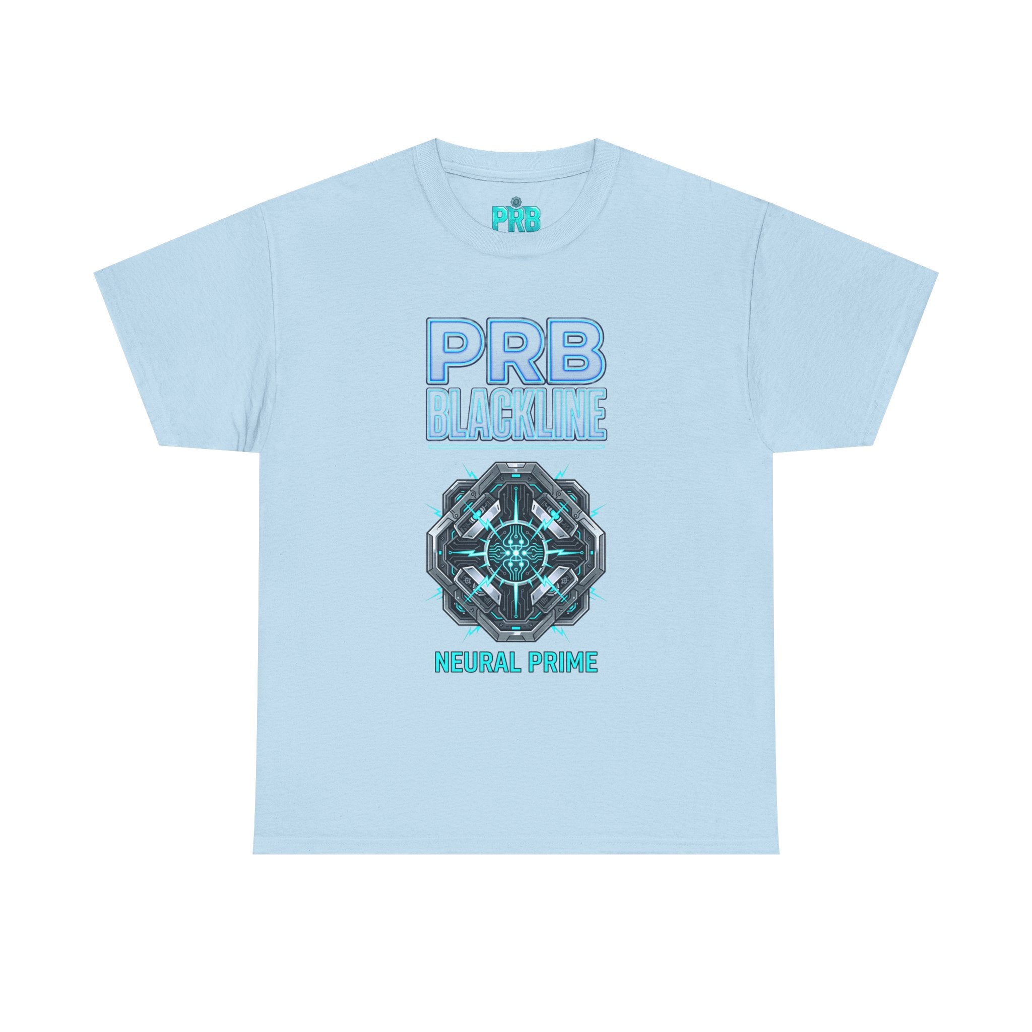 PRB Blackline Neural Prime Tech Tee — Futuristic Sci‑Fi Circuit Graphic T-Shirt by Printify