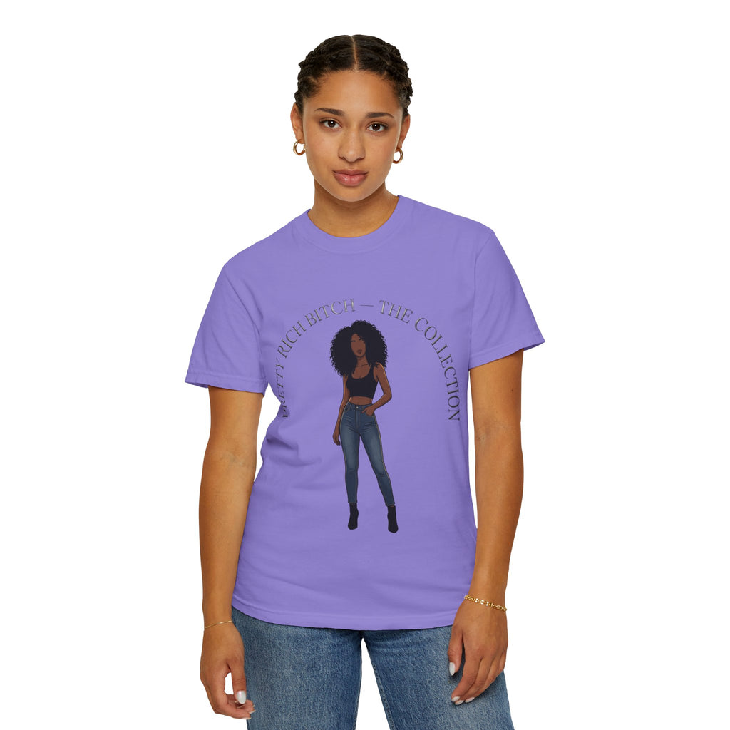 Pretty Rich Bitch The Collection by PRB Graphic Tee (Afro Curly Woman) by Power Runs Black