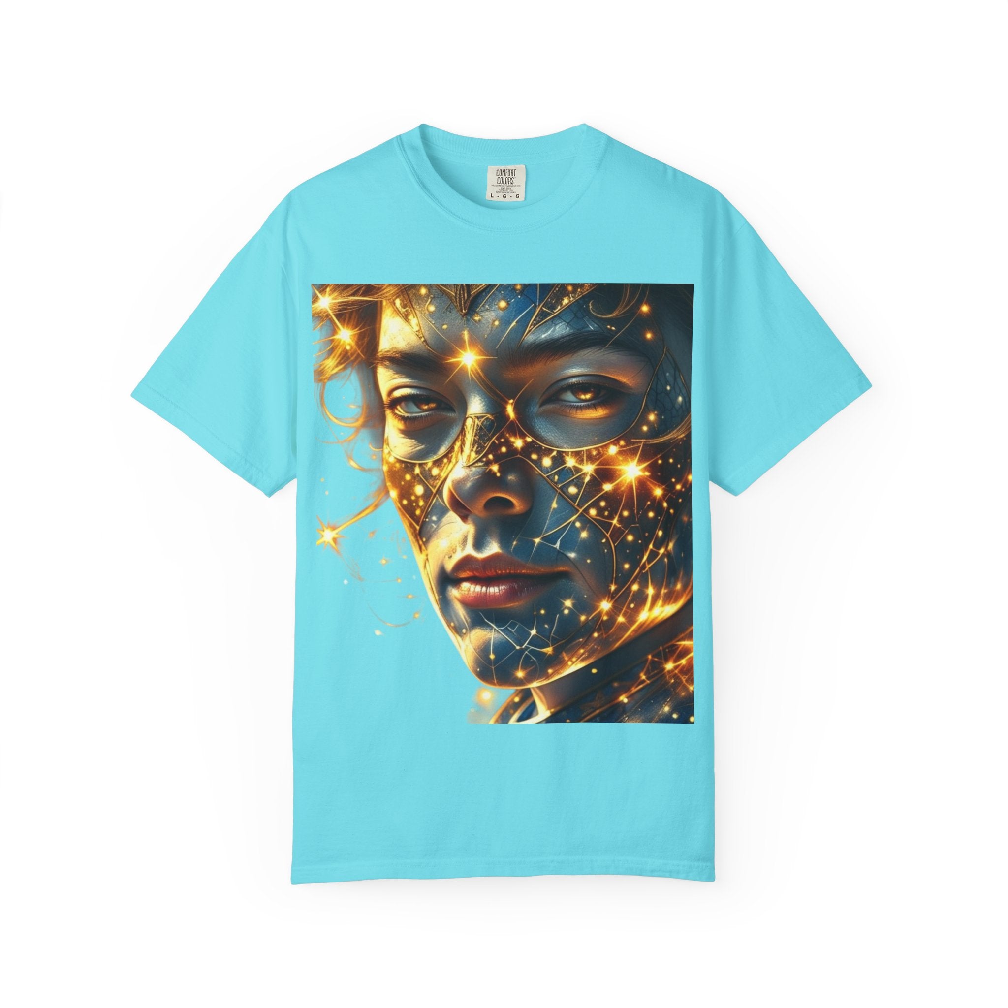 PRB Celestial Glow Unisex Graphic T-Shirt | Luminous Portrait Tee by Power Runs Black