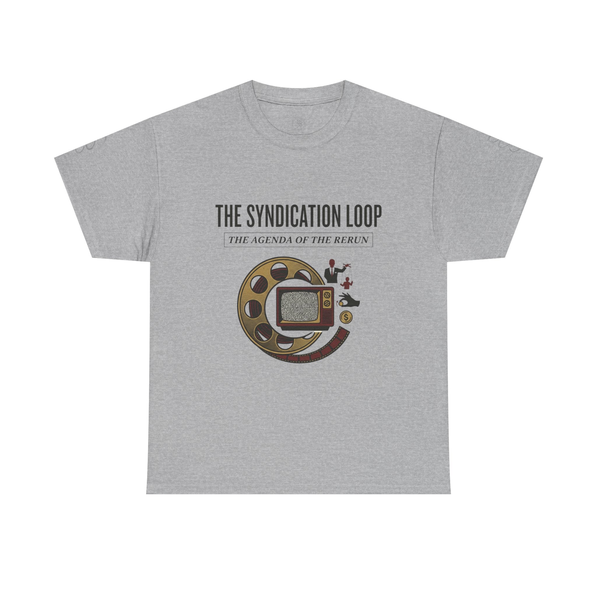 Power Runs Black — "The Agenda of the Arch" Retro TV Ouroboros Graphic Tee by Printify