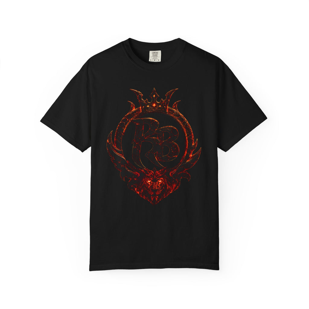 Power Runs Back PRB Flame Logo T-shirt | Fiery Emblem Tee, Grunge Rock Chic by Printify