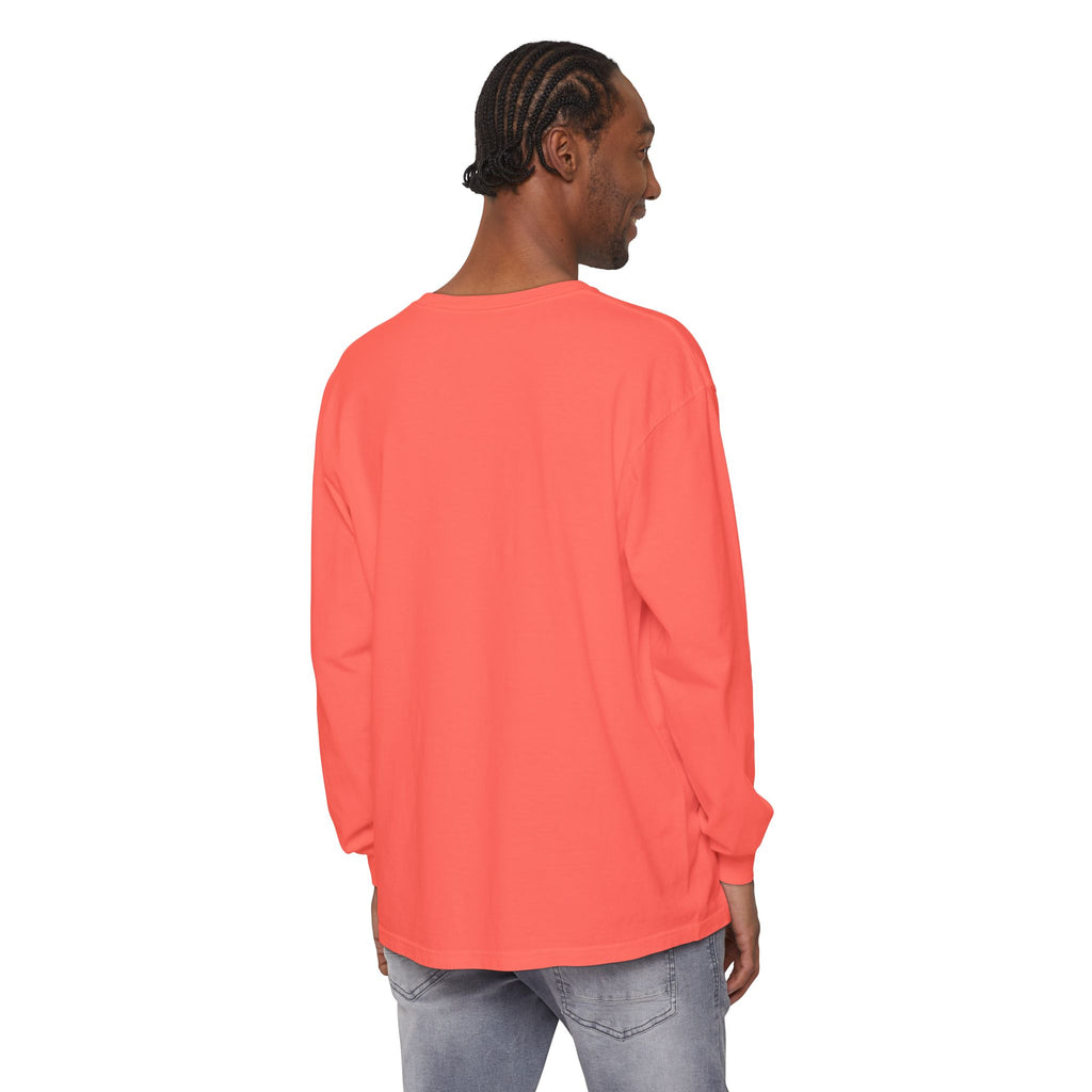 PRB Neon City Skyline Long Sleeve Shirt | Urban Nightscape Illustration by Power Runs Black
