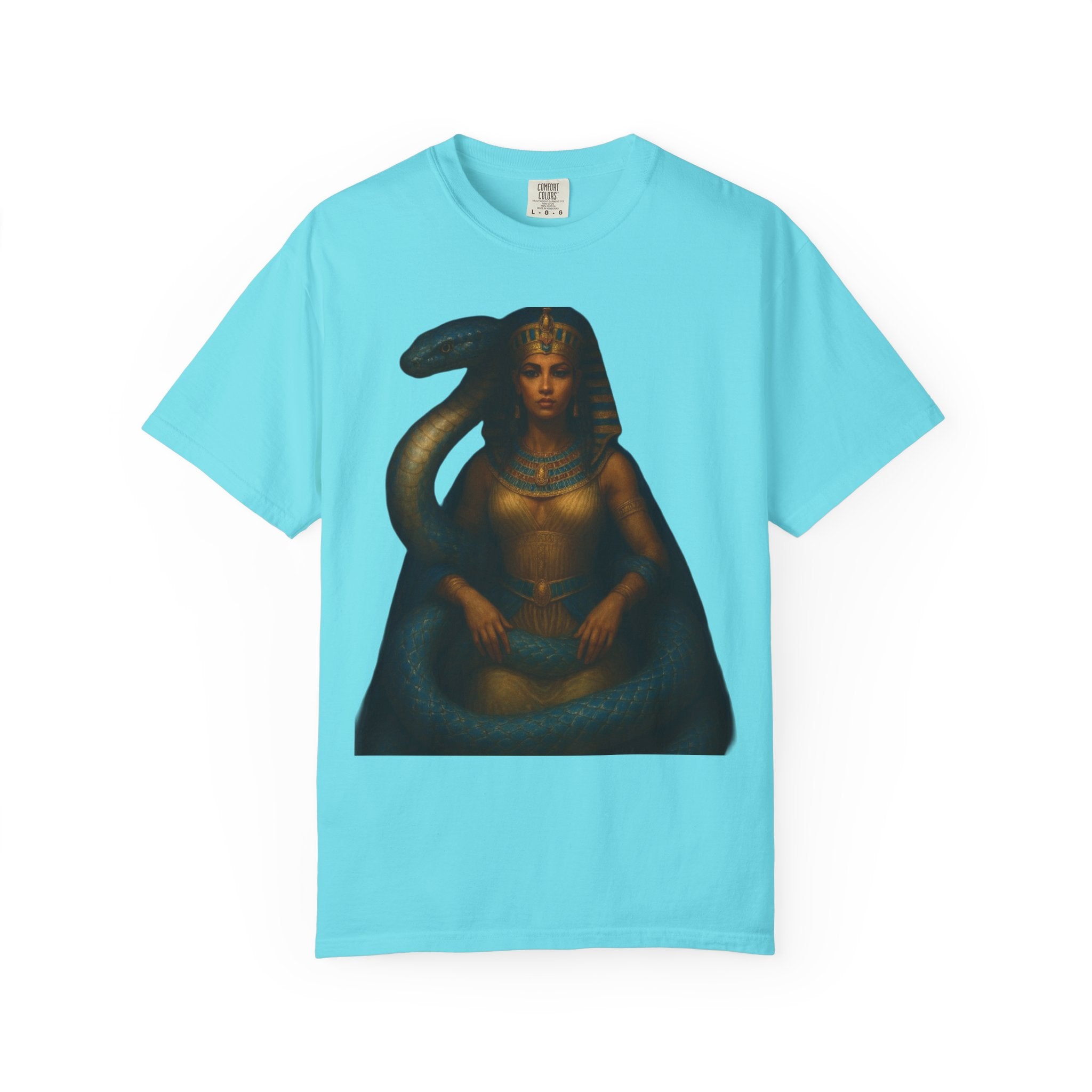 PRB Egyptian Goddess with Snake T-Shirt | Pharaoh Serpent Art Tee by Power Runs Black