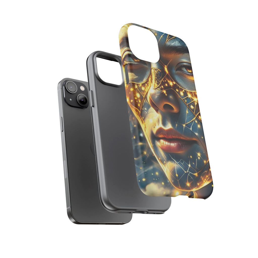 PRB Galactic Portrait Tough Case | Cosmic Face Phone Case, Starry Nebula Design by Printify