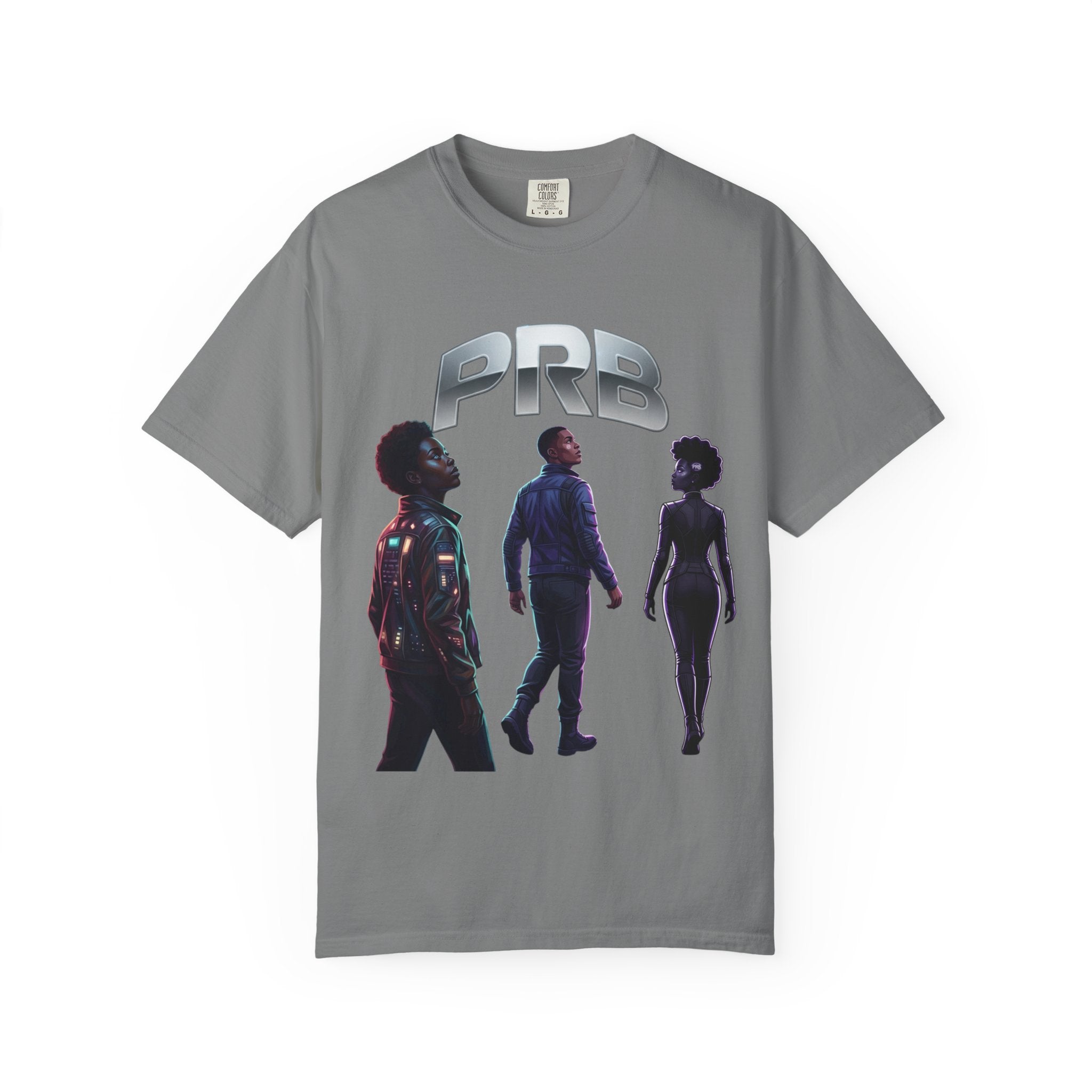 Printify PRB Silhouette Band T-Shirt — Retro Futuristic Music Tee - T-Shirt