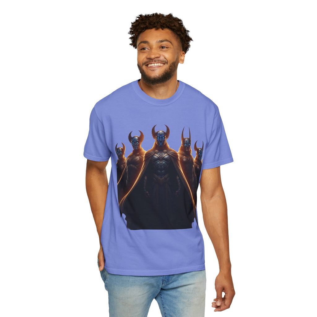Power Runs Black PRB Dark Legion Graphic T-Shirt — Horned Warriors Fantasy Tee by Power Runs Black