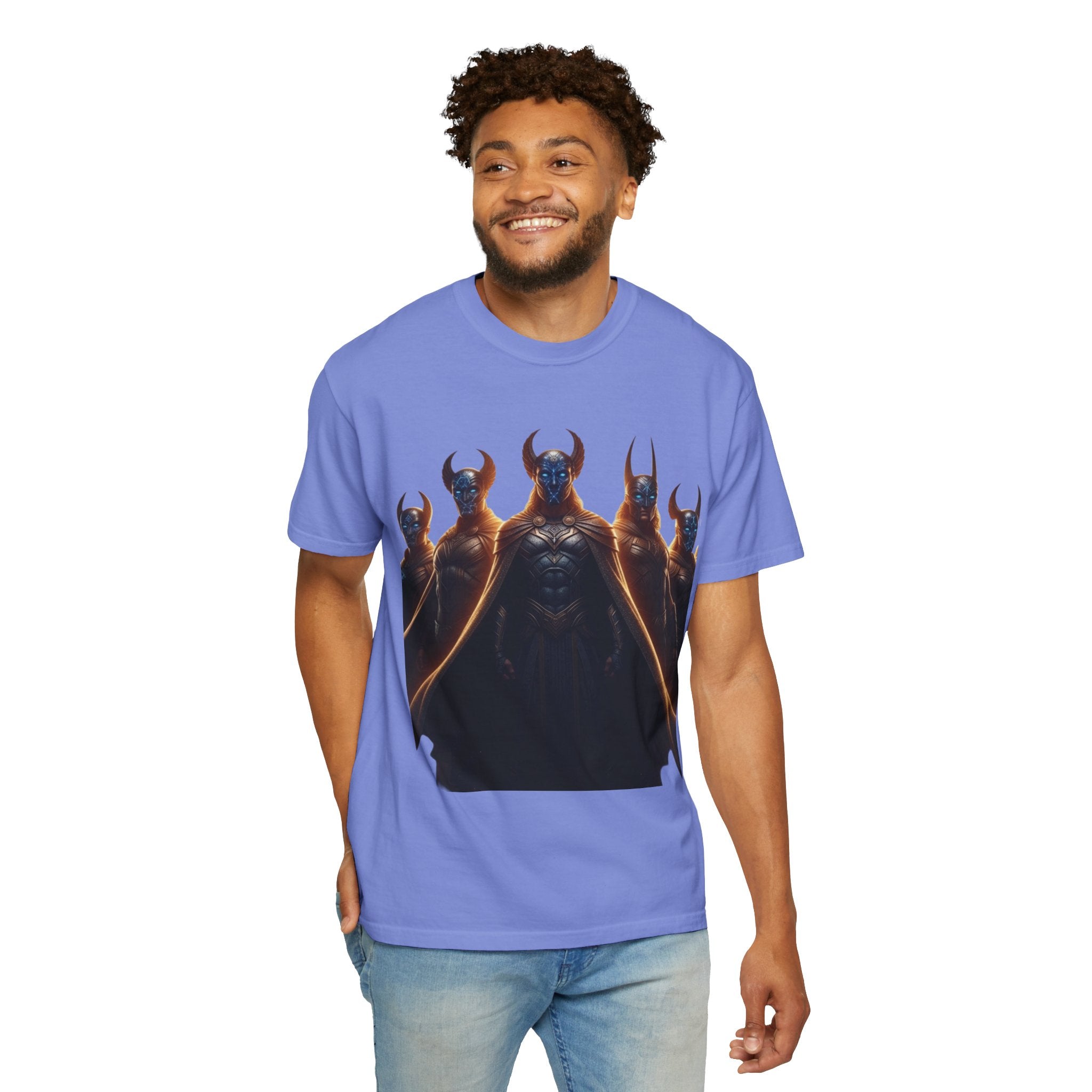 Power Runs Black PRB Dark Legion Graphic T-Shirt — Horned Warriors Fantasy Tee by Power Runs Black