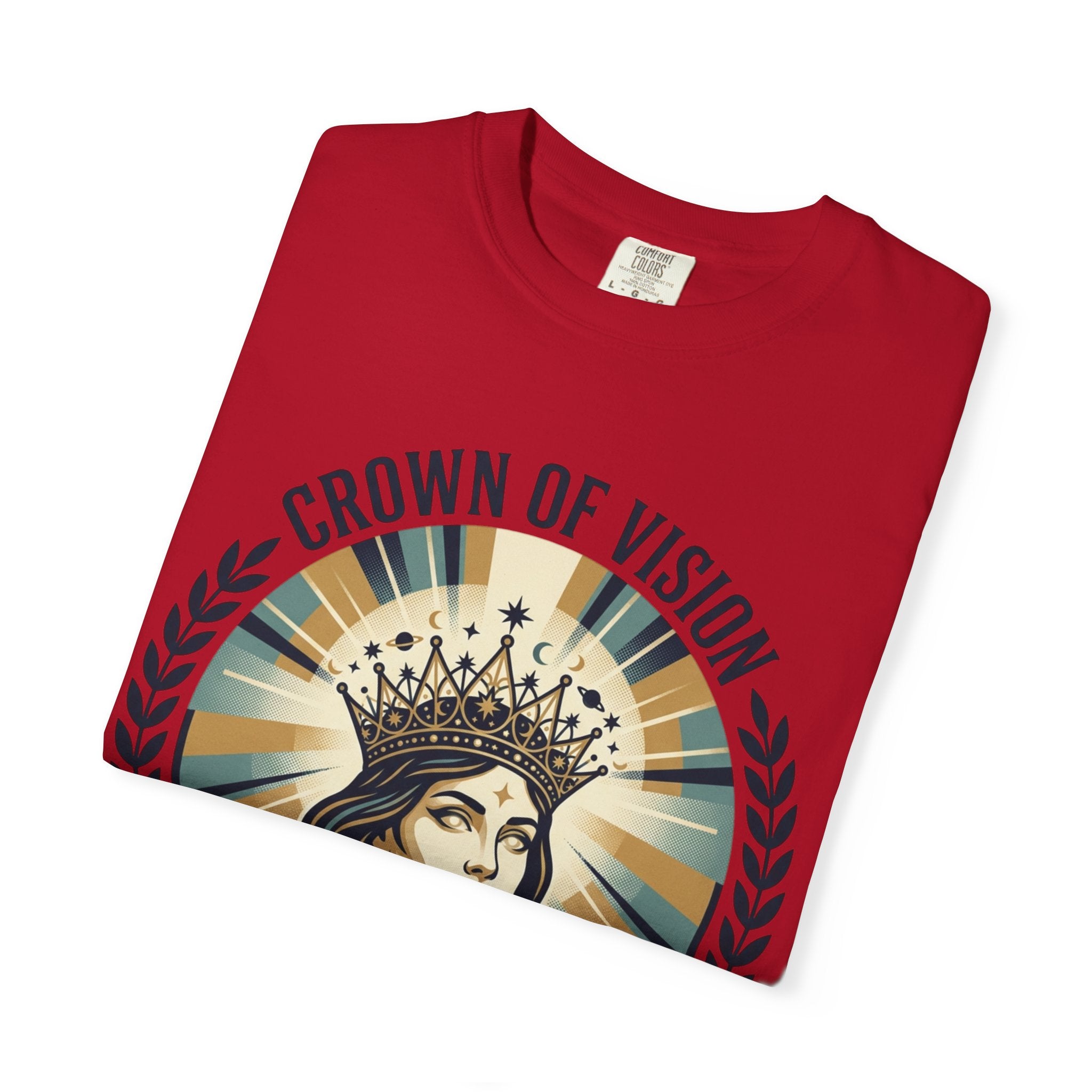 Power Runs Black Crown of Vision T-Shirt — Vintage Inspirational Graphic Tee by Printify