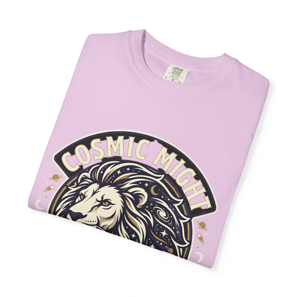 PRB Starforged Flex Cosmic Might Unleashed Lion Graphic T-Shirt — "Unleashed" Inspirational Lion Tee by Power Runs Black
