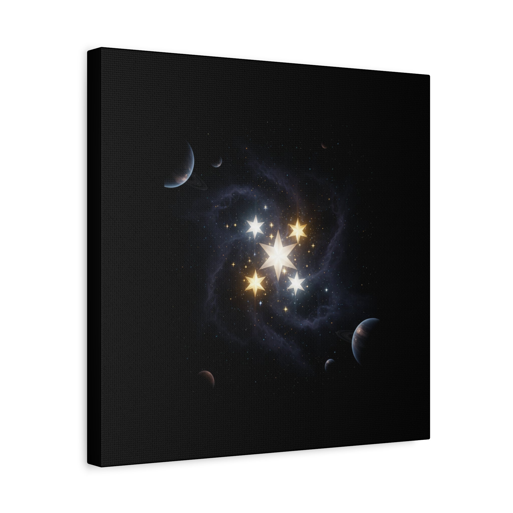 PRB Celestial Star Cluster Matte Canvas Print — Cosmic Planets Wall Art by Printify