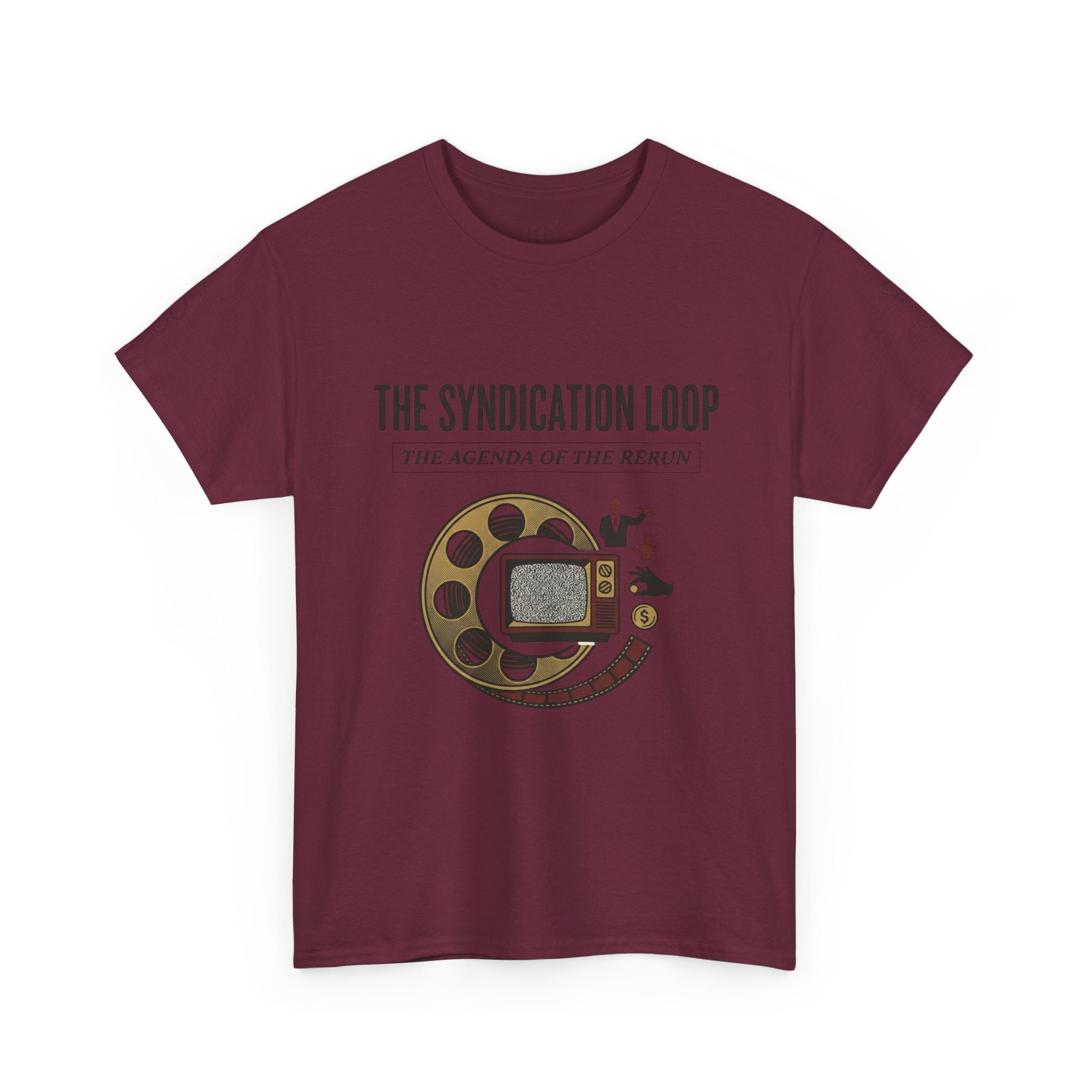 Power Runs Black — "The Agenda of the Arch" Retro TV Ouroboros Graphic Tee by Printify