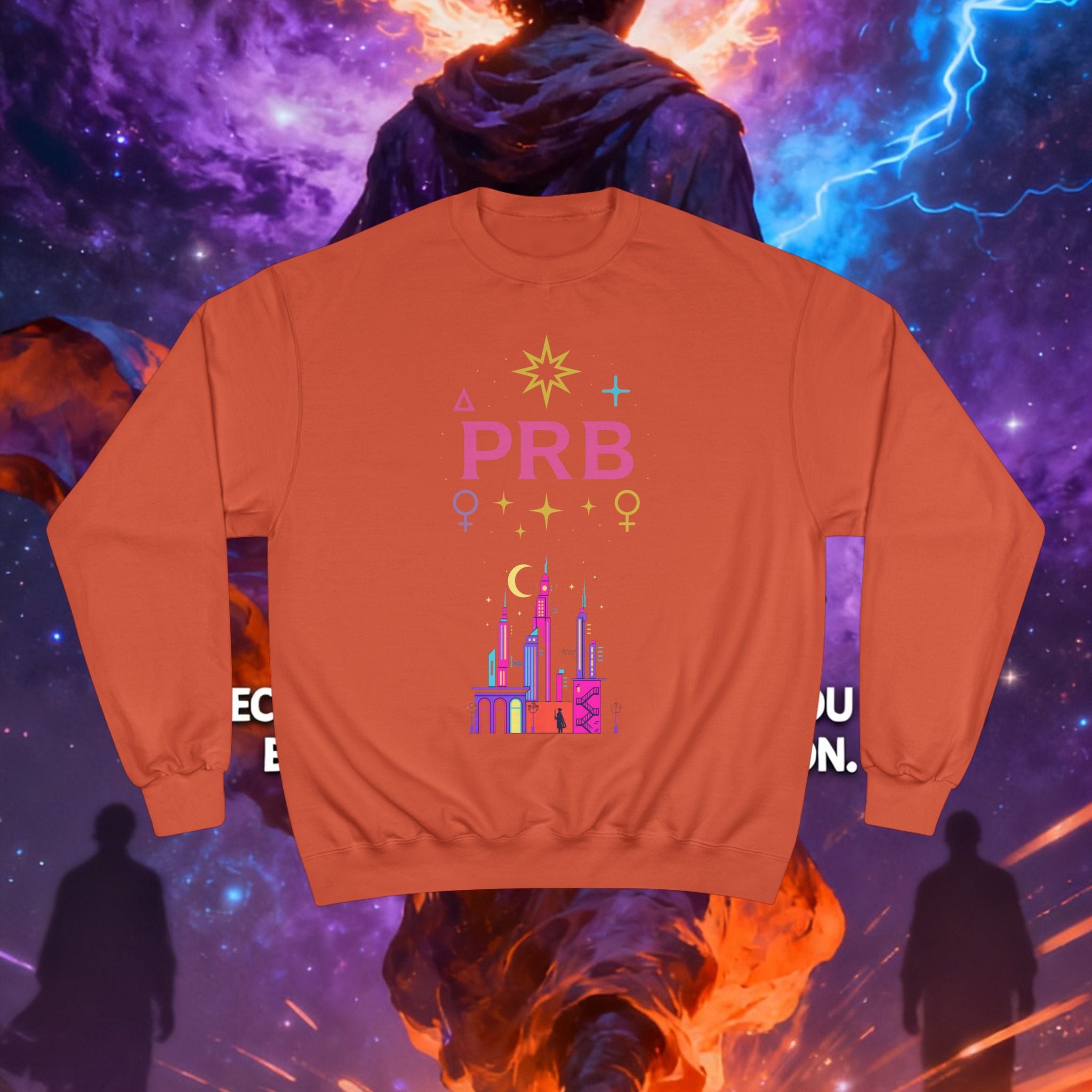 Pretty Rich Bitch by PRB Cityscape Sweatshirt — Colorful Pride-Inspired Urban Graphic by Power Runs Black