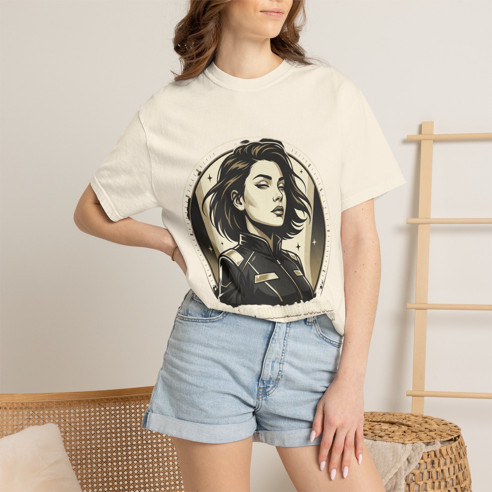 Power Runs Black Retro Space Captain Portrait T-Shirt — 'Fearless Commander' Graphic Tee by Power Runs Black