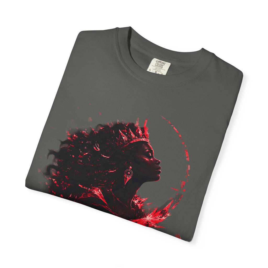 Power Runs Black Crown T-Shirt | Gothic Silhouette Artwork by Power Runs Black