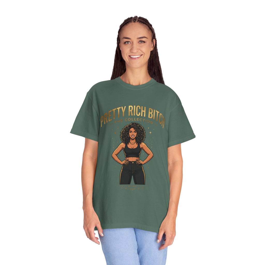Pretty Rich Bitch The Collection by PRB T-Shirt — Empowered Black Woman Graphic Tee by Power Runs Black