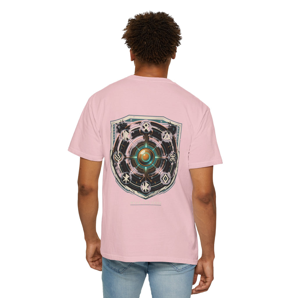 Power Runs Black PRB "Wear The Code" Mystic Shield T-Shirt — Geometric Sigil Graphic Tee by Printify