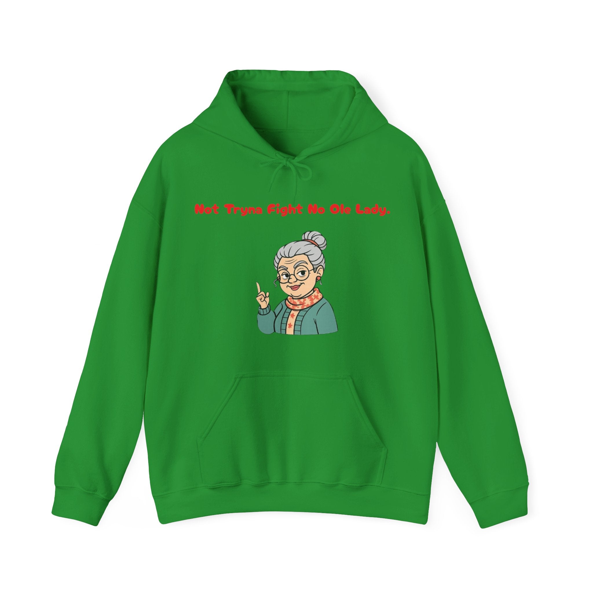 PRB Sassy Grandma Illustration Hoodie | "Not Tryna Fight No Ole Lady." by Power Runs Black