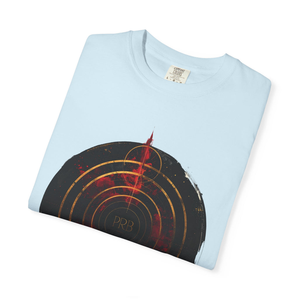 PRB Target Bullseye T-Shirt — Retro Circular Target Graphic Tee by Power Runs Black