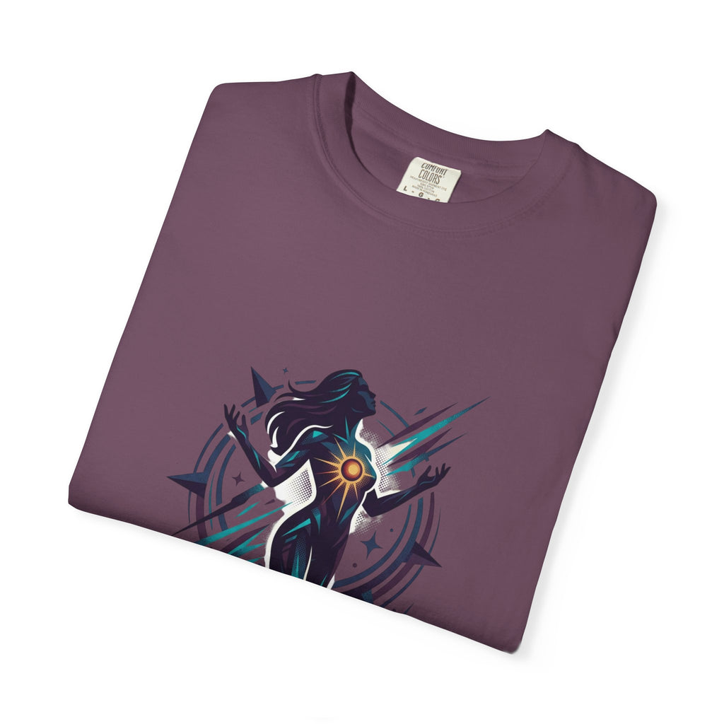 Power Runs Black PRB Ascension Graphic T-Shirt — Cosmic Silhouette Tee by Power Runs Black