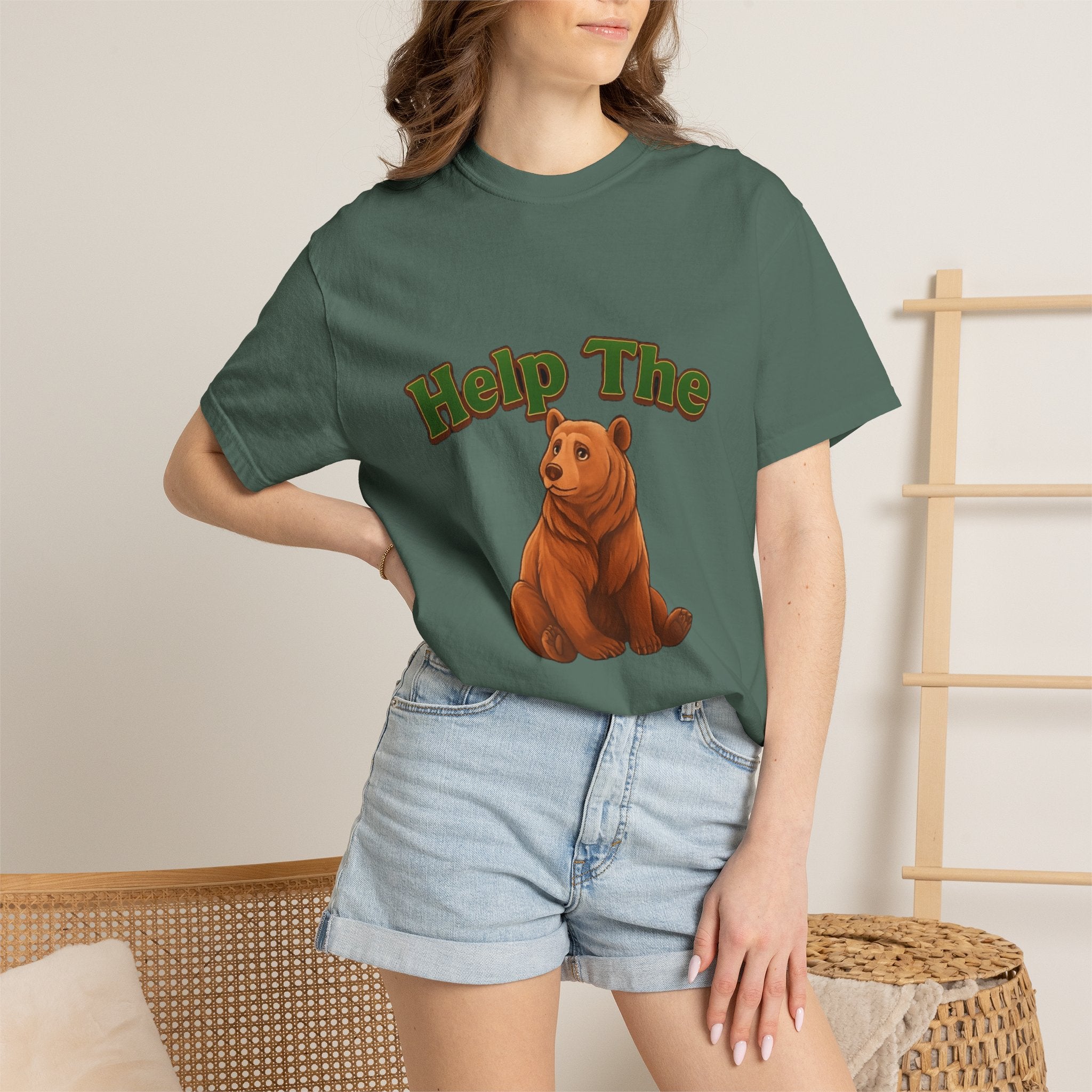 PRB "Don't Help me Help The Bear" T-shirt Bear Illustration by Power Runs Black