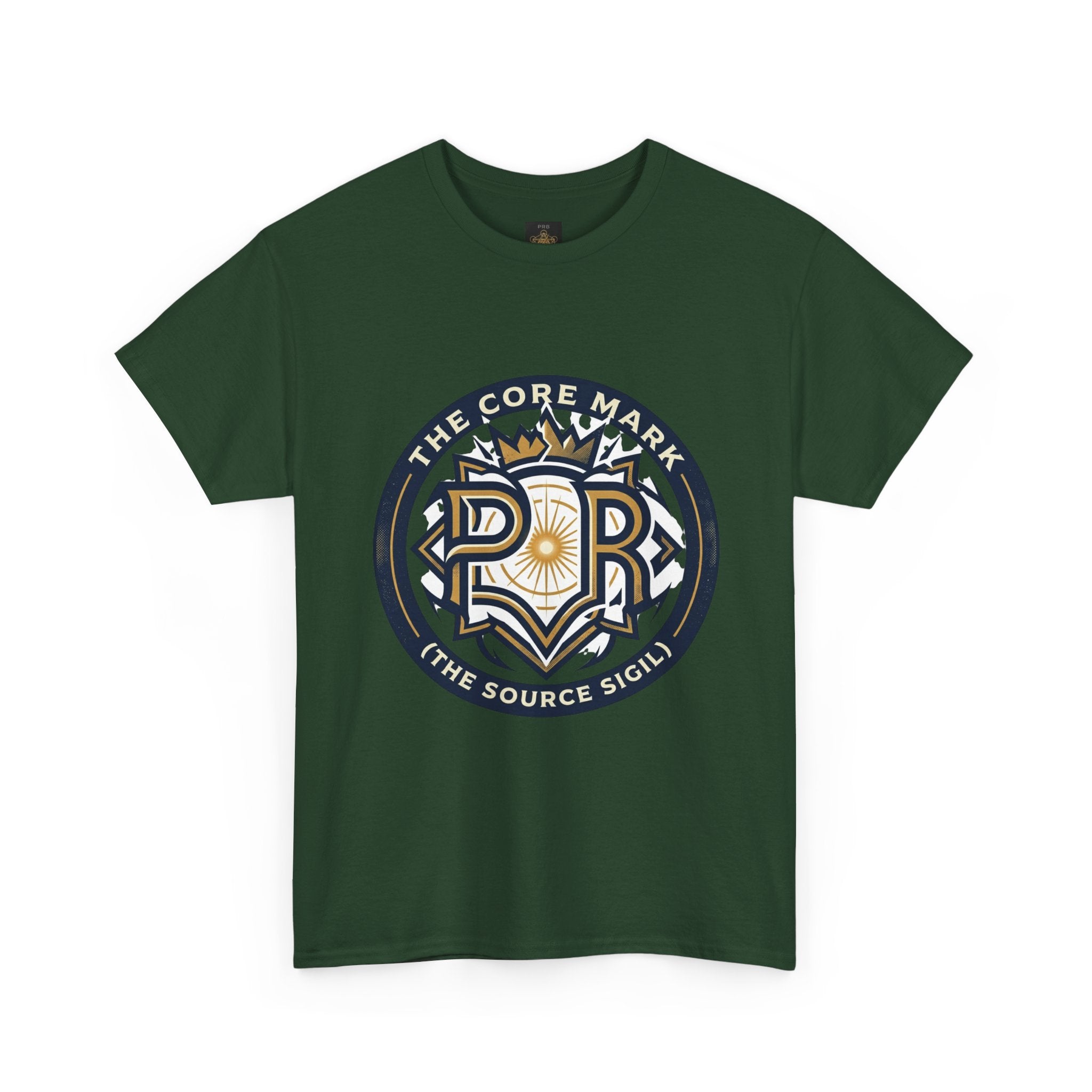 Power Runs Black PRB Core Mark Logo T-Shirt — "The Source Sigil" Retro Emblem Tee by Power Runs Black