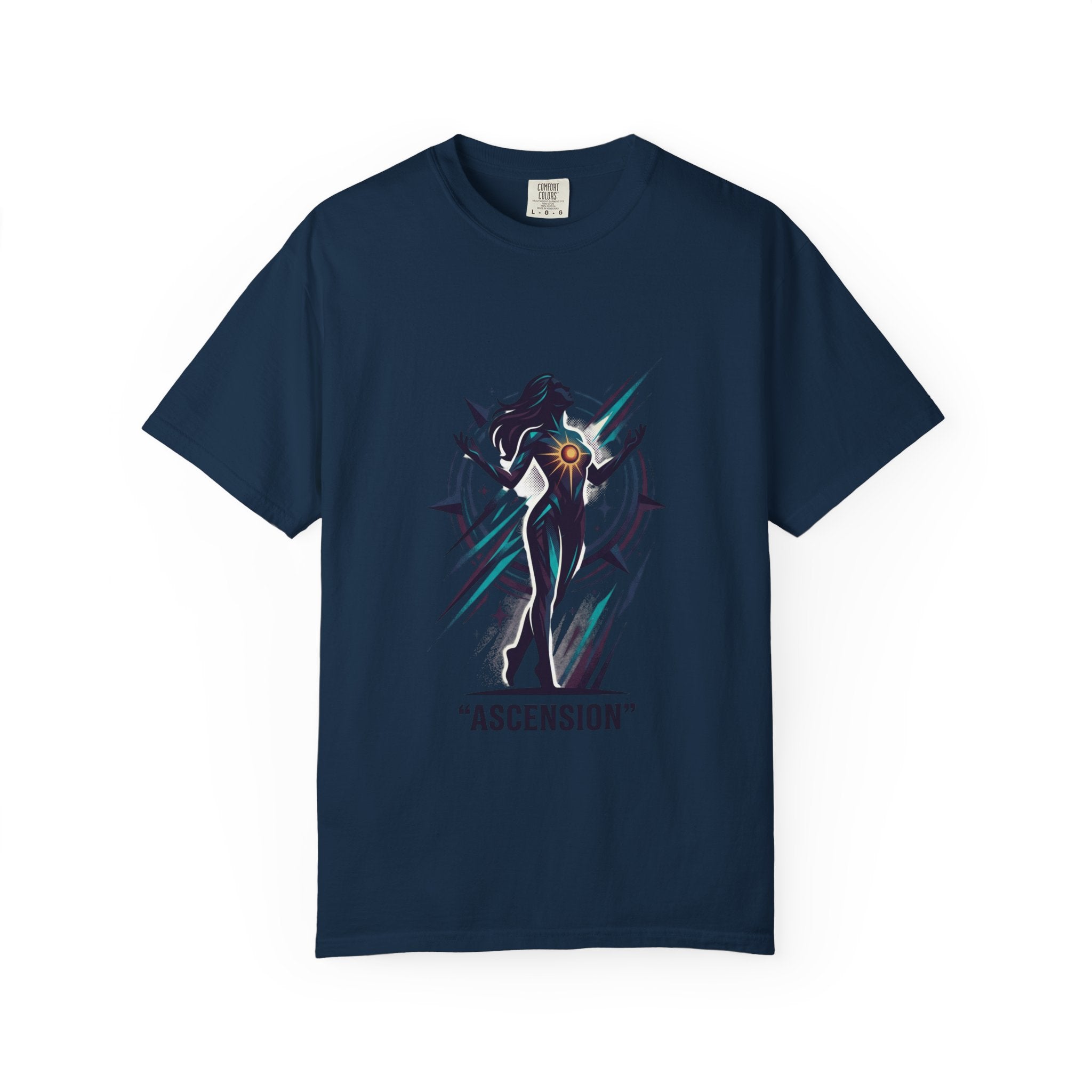 Power Runs Black PRB Ascension Graphic T-Shirt — Cosmic Silhouette Tee by Power Runs Black