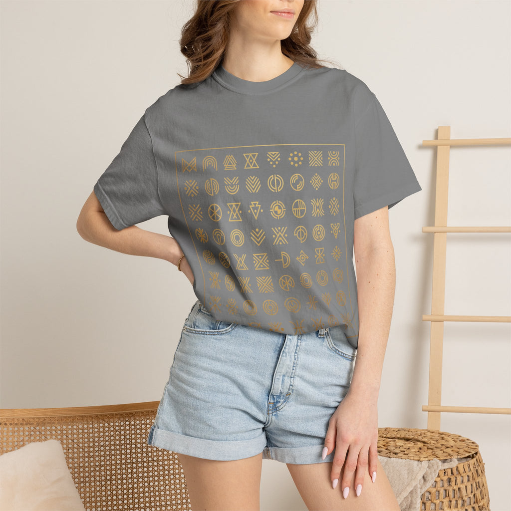 PRB Symbol Grid Graphic Tee — Garment-Dyed Heavyweight Cotton | Power Runs Black by Power Runs Black
