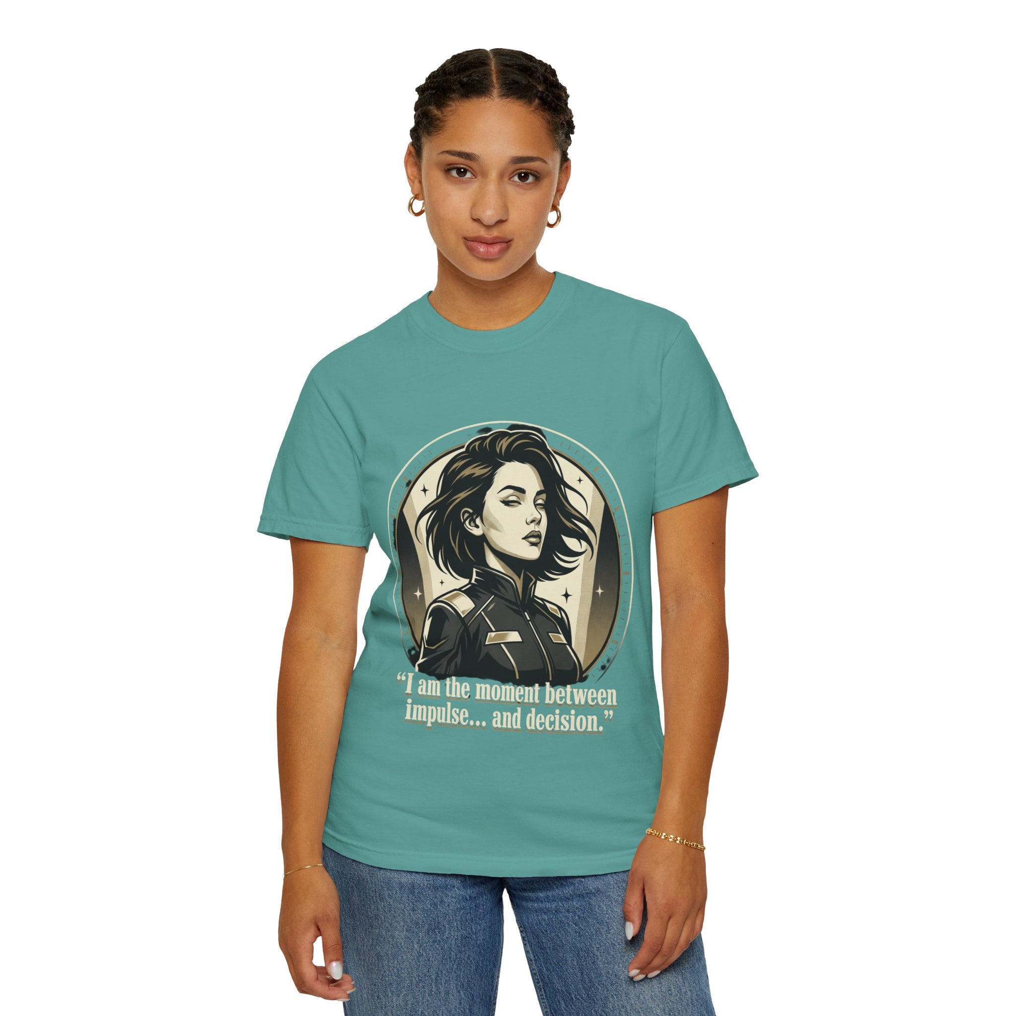Power Runs Black Retro Space Captain Portrait T-Shirt — 'Fearless Commander' Graphic Tee by Power Runs Black