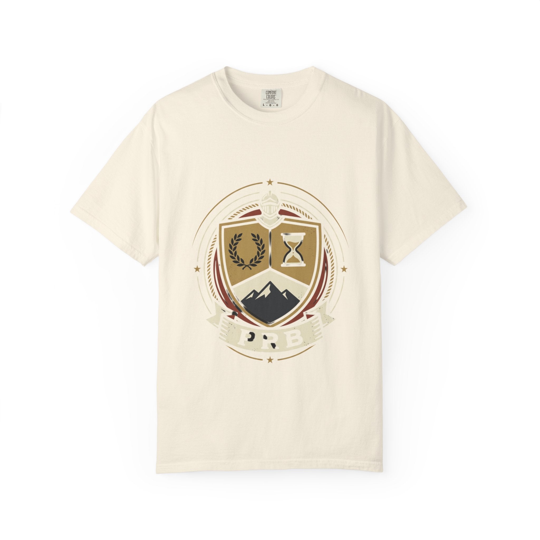 Adventure Crest Emblem T-Shirt | Vintage Mountain Badge Graphic Tee by Printify